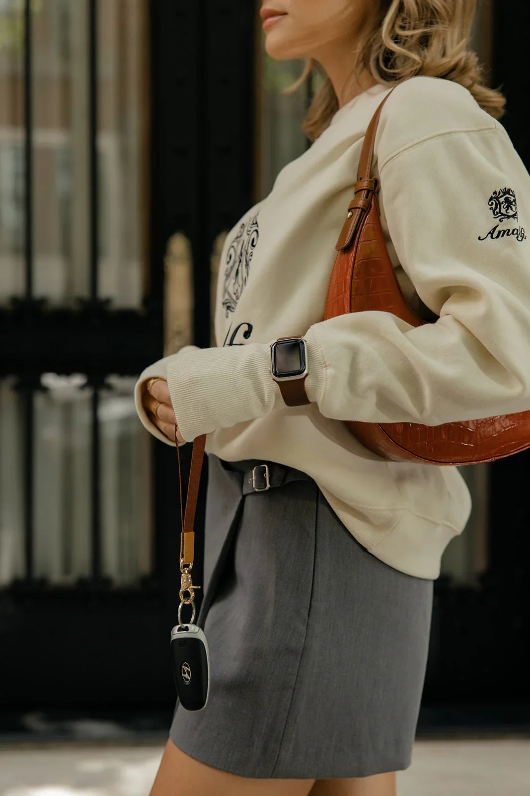 Crimson Bloom Wrist Lanyard