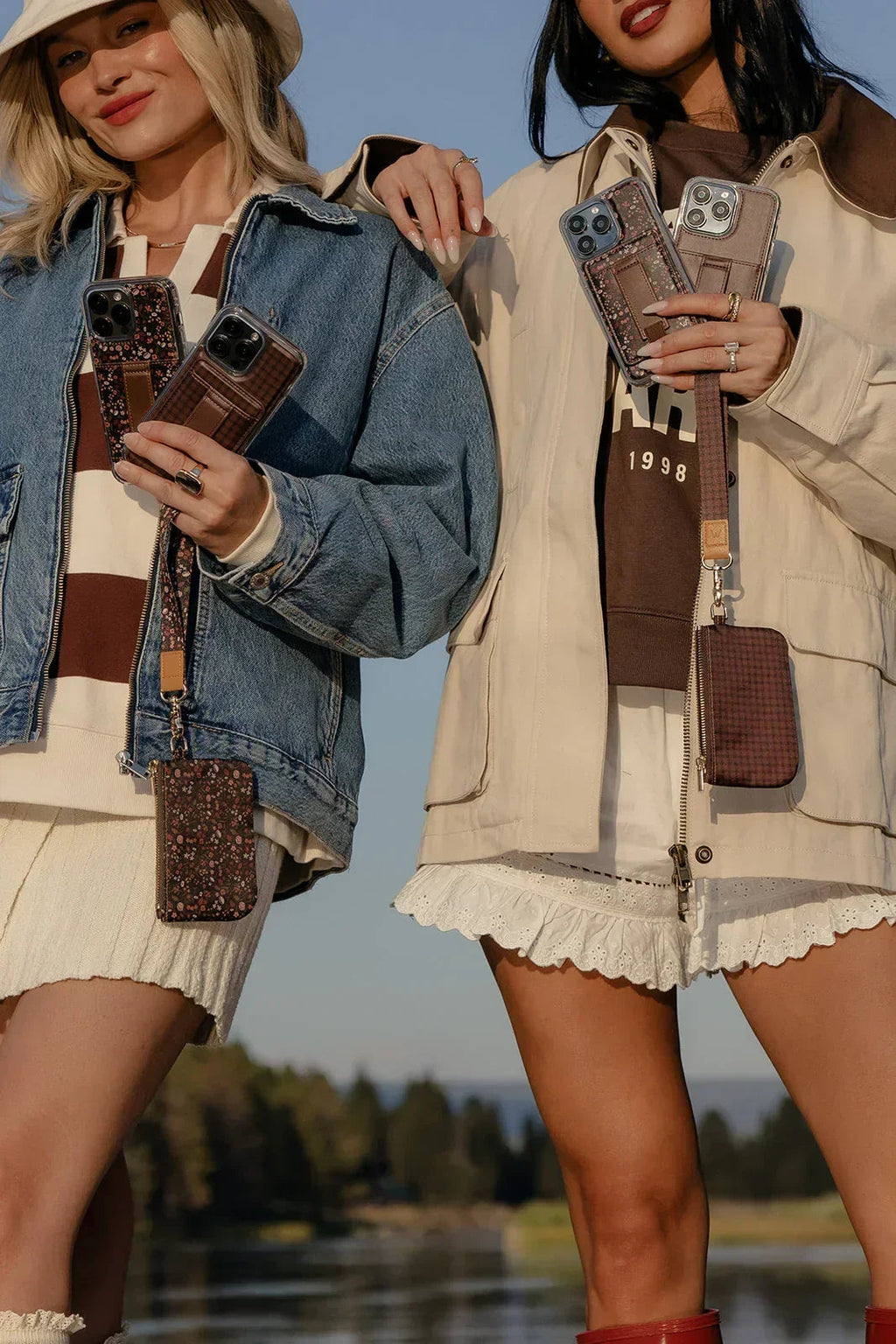 Cafe Gingham Zipper Pouch