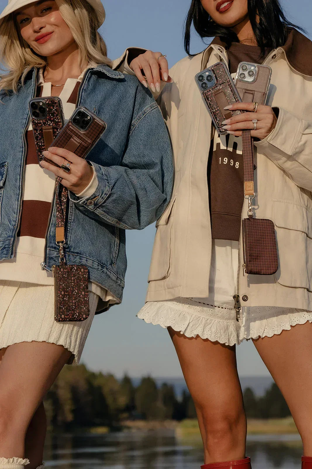 Cafe Gingham Zipper Pouch