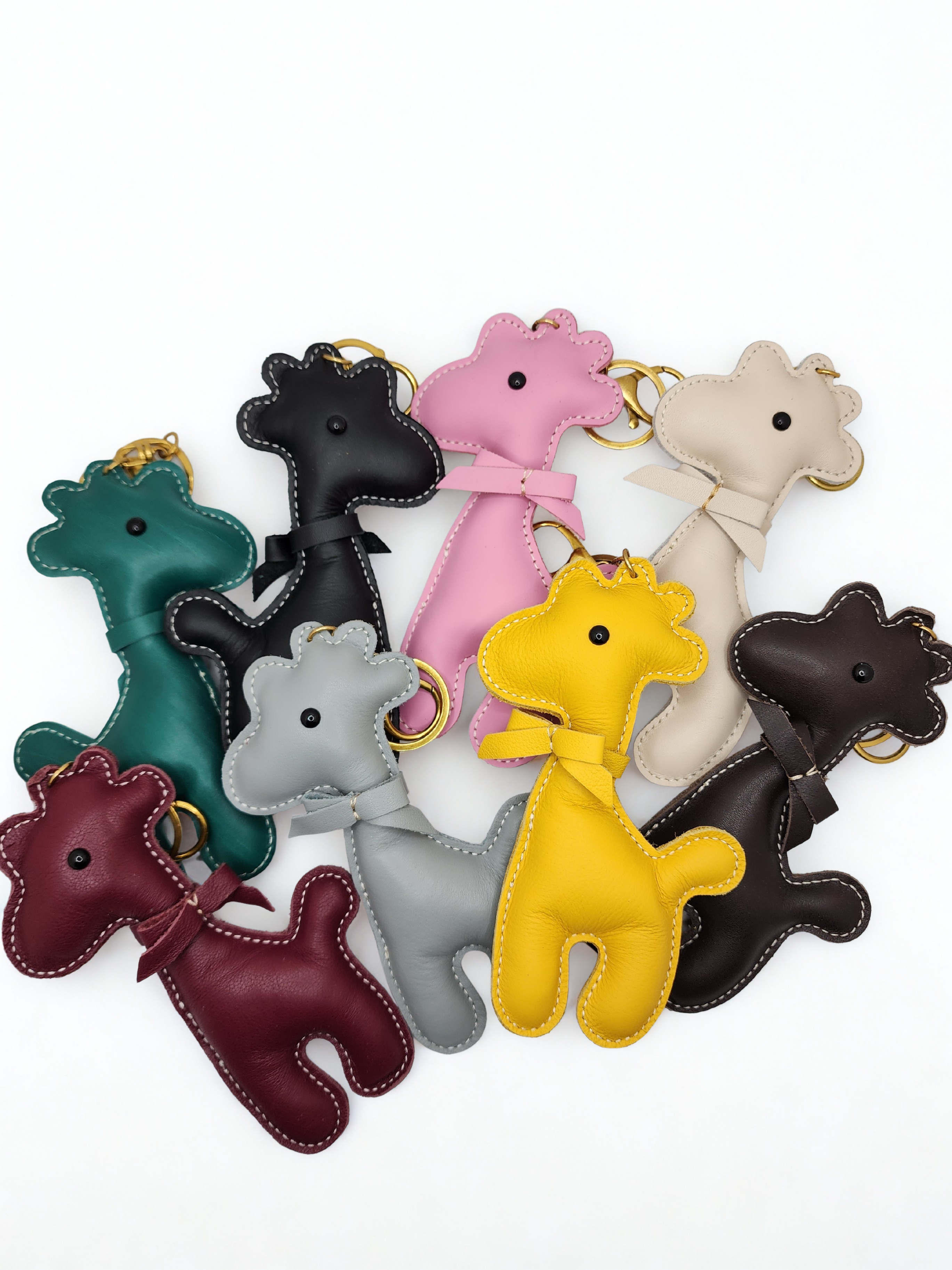 Premium Cowhide Leather Alpaca Pendant, Bohemian Style Accessory Charm for Women & Men