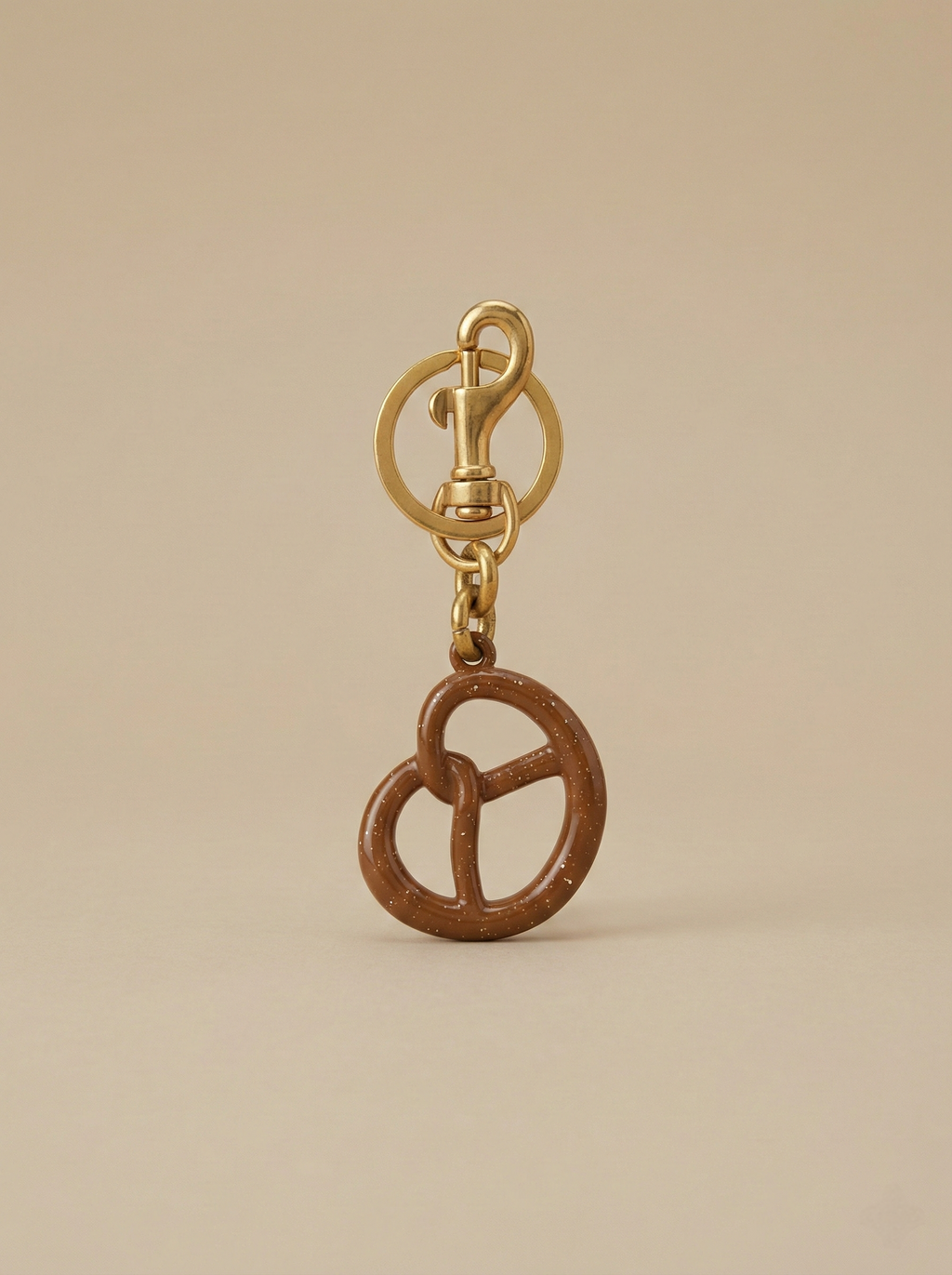 1.4 Inch Enamel Pretzel Key Chain | Sweetwater Charms & Co 1.4 Inch Enamel Pretzel Key Chain | Sweetwater Charms & Co
