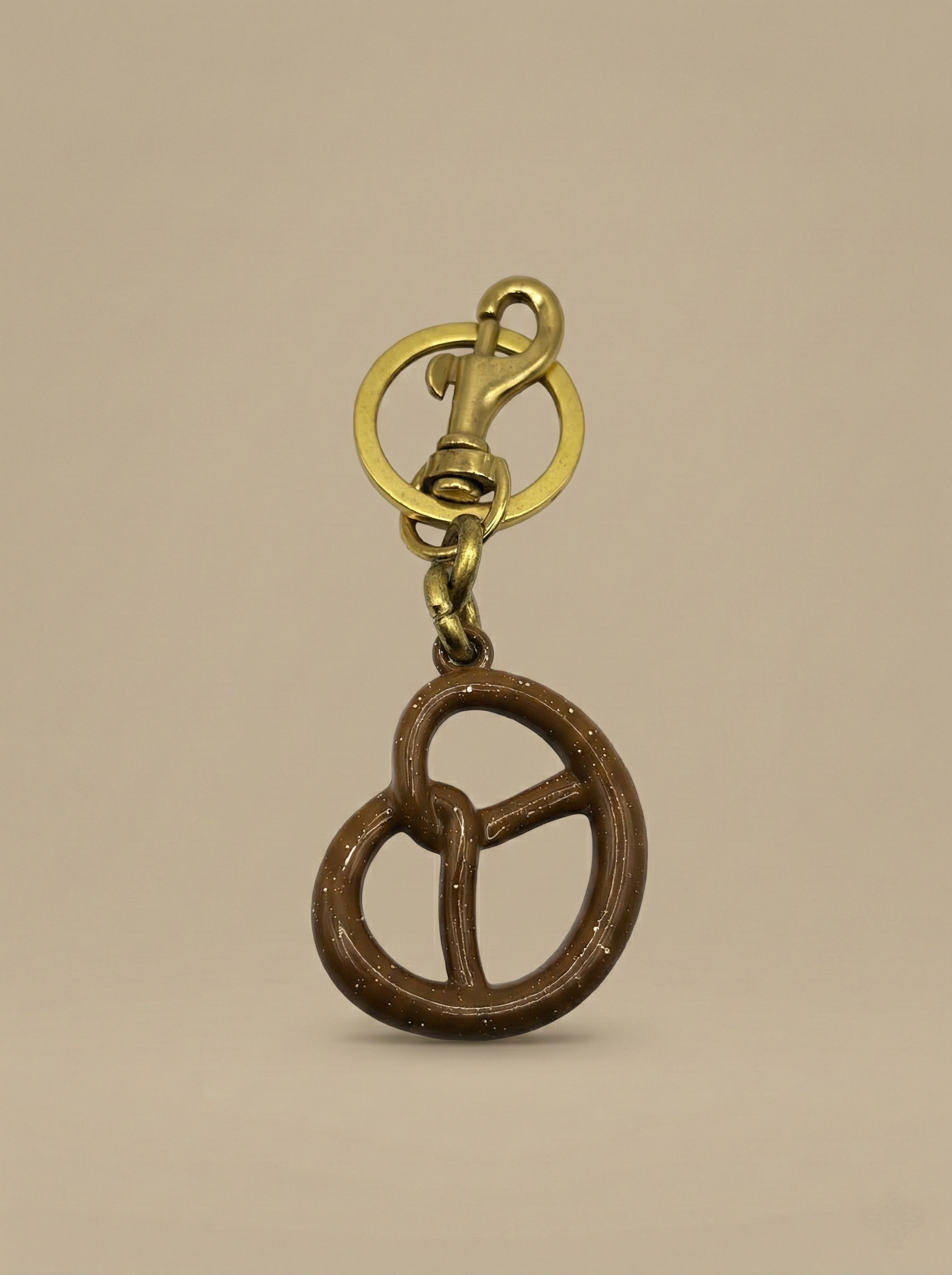1.4 Inch Enamel Pretzel Key Chain | Sweetwater Charms & Co 1.4 Inch Enamel Pretzel Key Chain | Sweetwater Charms & Co