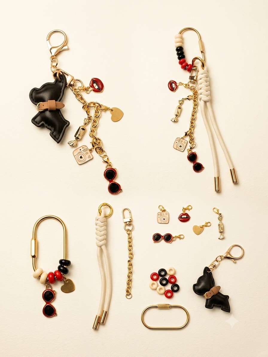 The Ultimate "Build-Your-Own" Bag Charm Kit – Frenchie &amp; Whimsy Mix-and-Match Stack