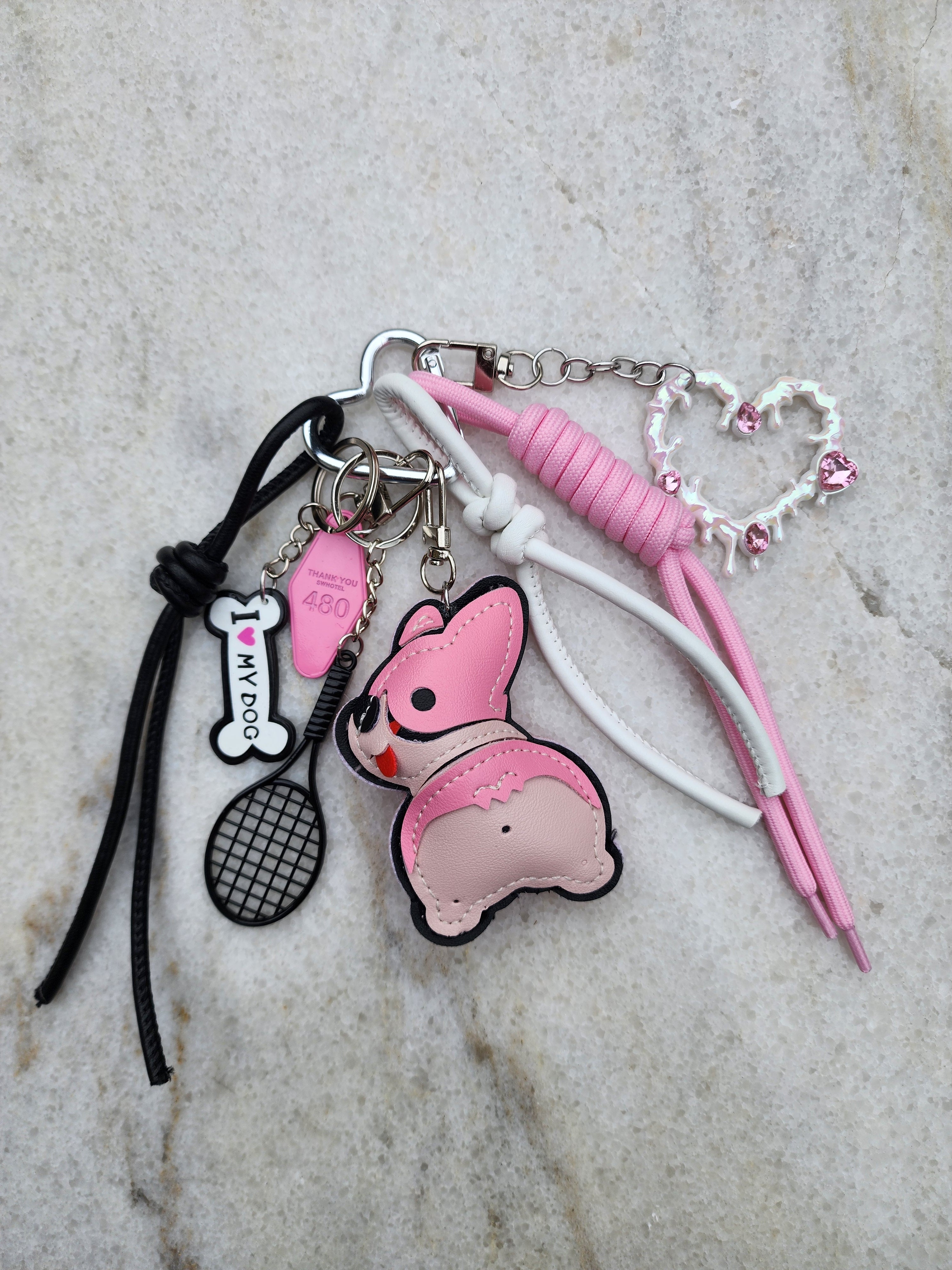 Pup Love & Sport Designer Bag Charm