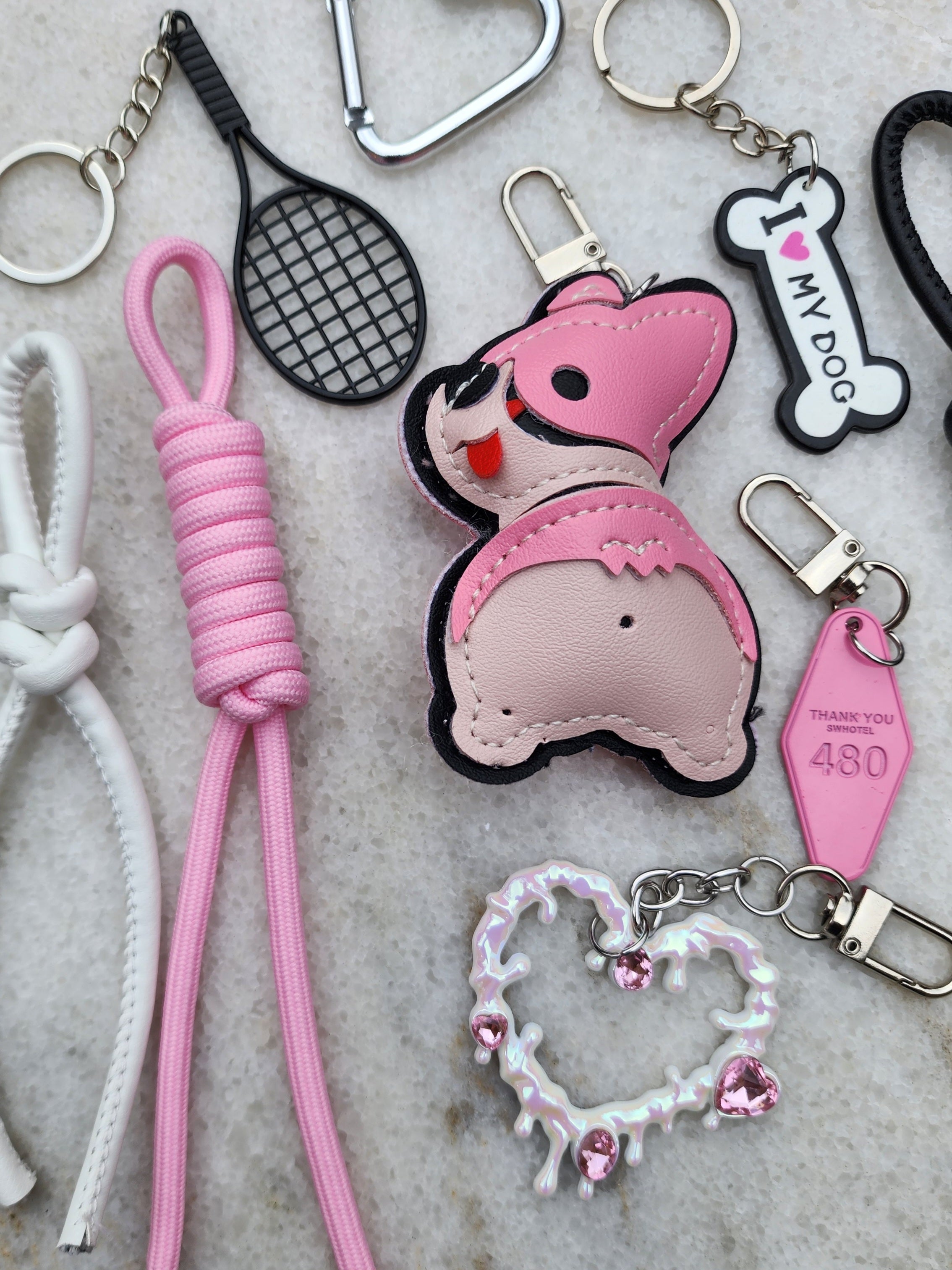 Pup Love & Sport Designer Bag Charm