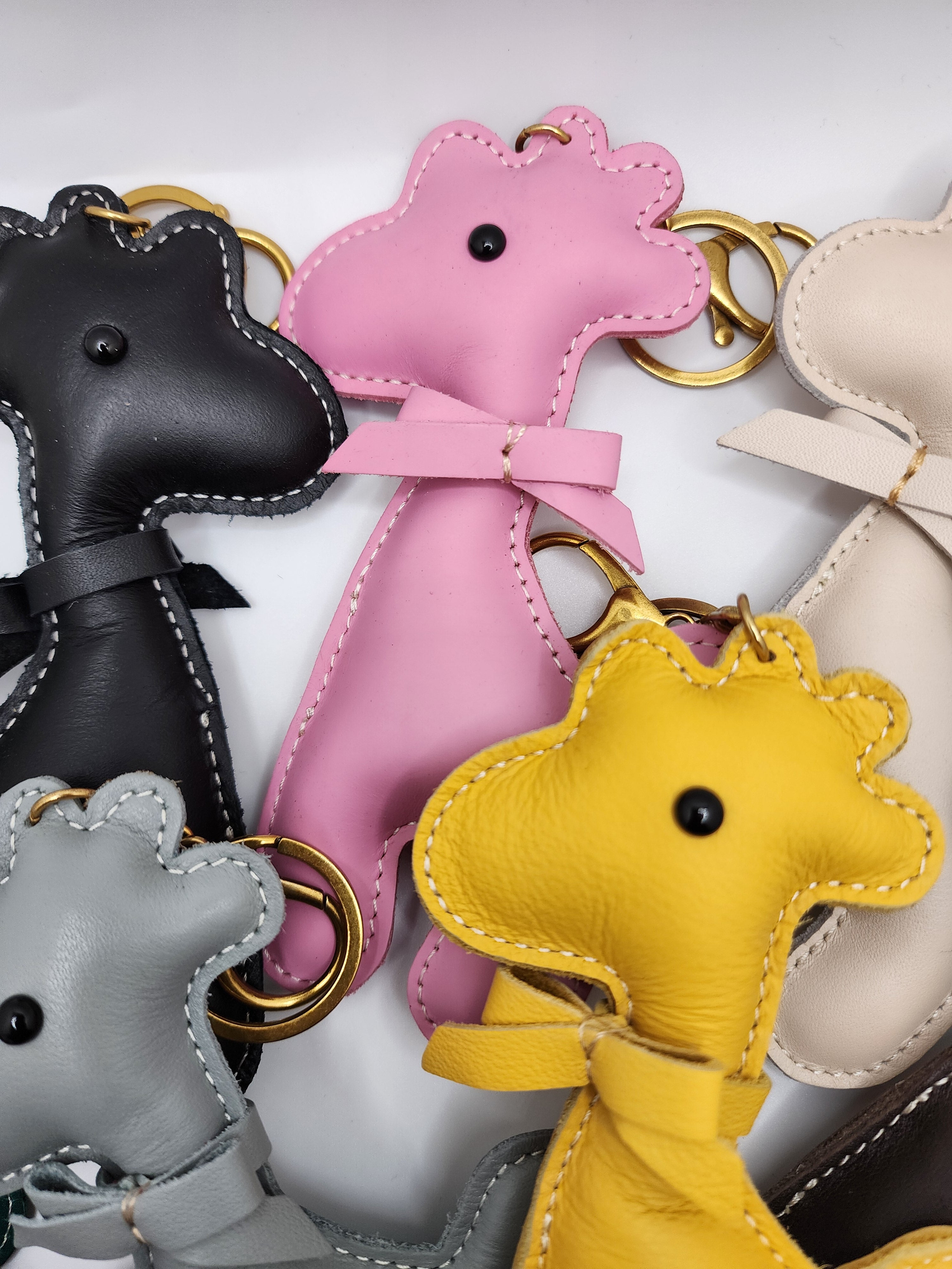 Premium Cowhide Leather Alpaca Pendant, Bohemian Style Accessory Charm for Women & Men