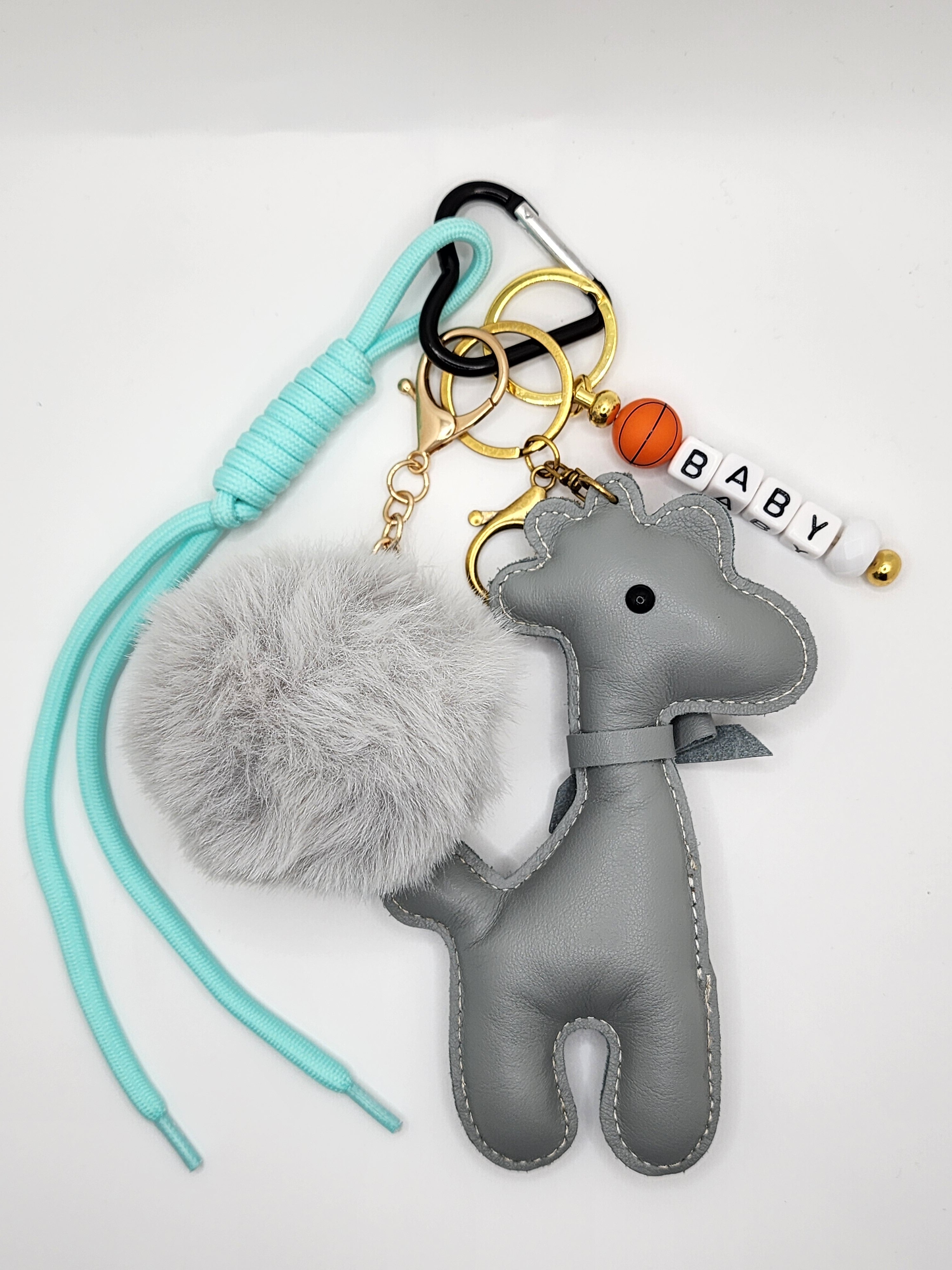 Premium Cowhide Leather Alpaca Pendant, Bohemian Style Accessory Charm for Women & Men