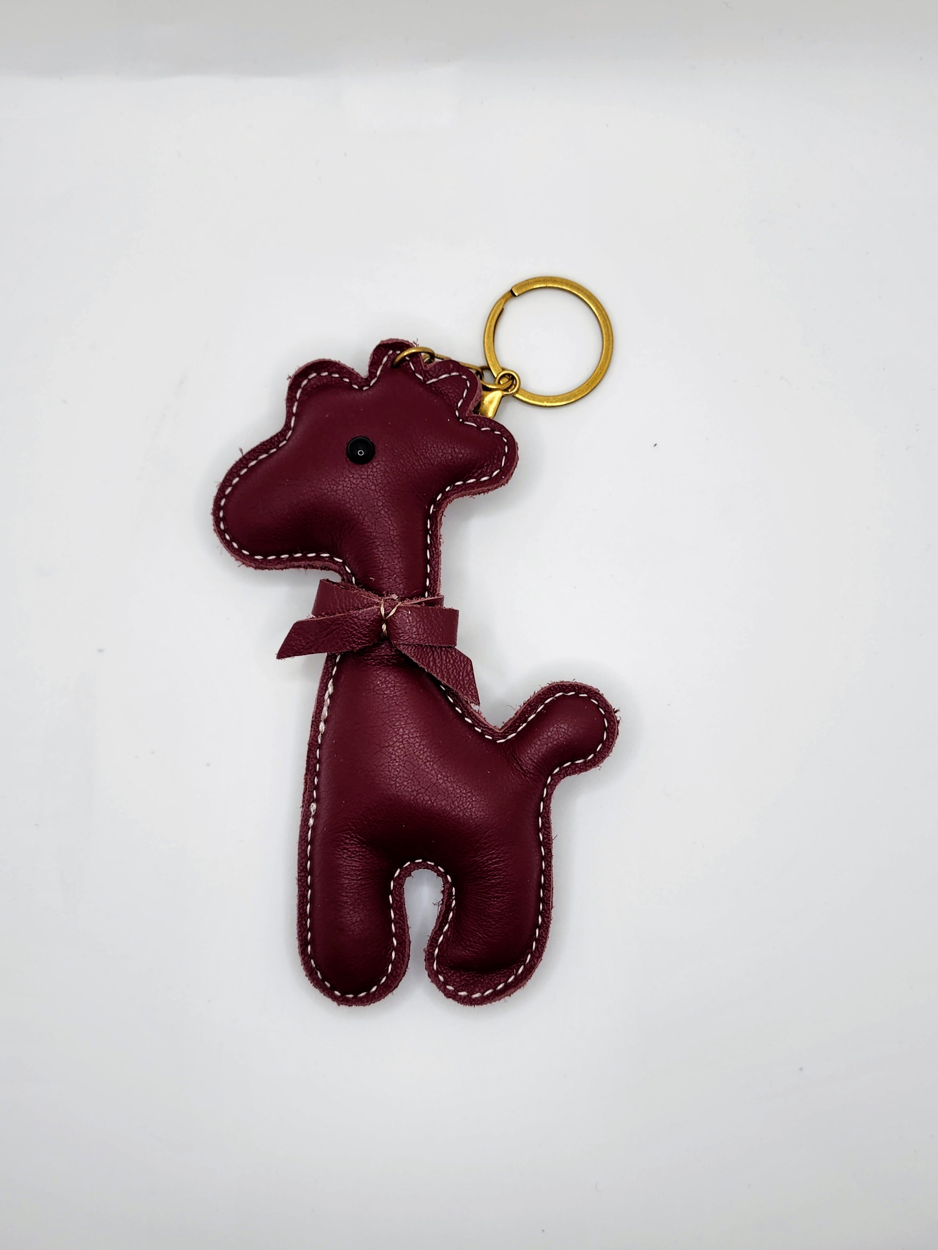 Premium Cowhide Leather Alpaca Pendant, Bohemian Style Accessory Charm for Women & Men