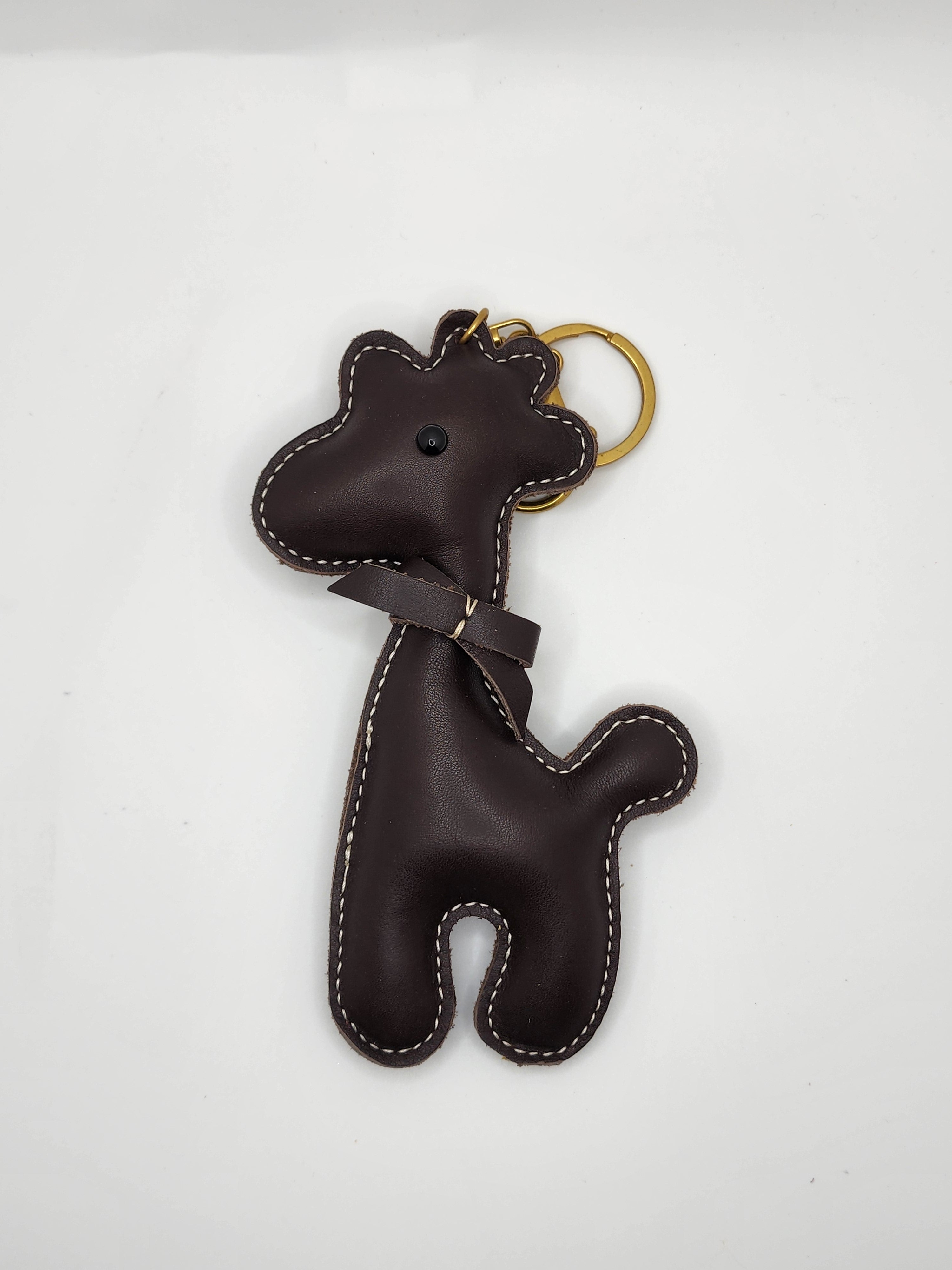 Premium Cowhide Leather Alpaca Pendant, Bohemian Style Accessory Charm for Women & Men