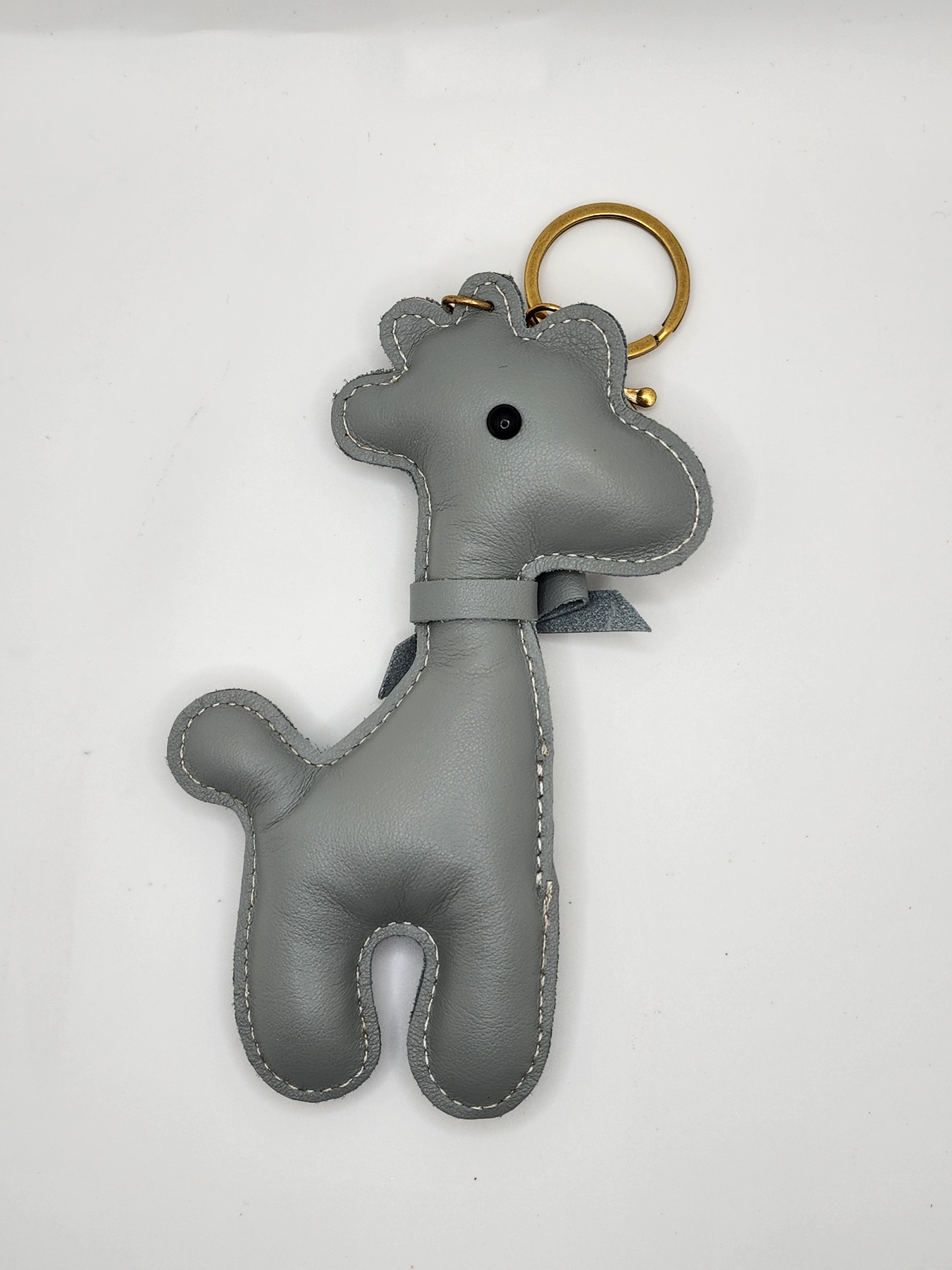 Premium Cowhide Leather Alpaca Pendant, Bohemian Style Accessory Charm for Women & Men