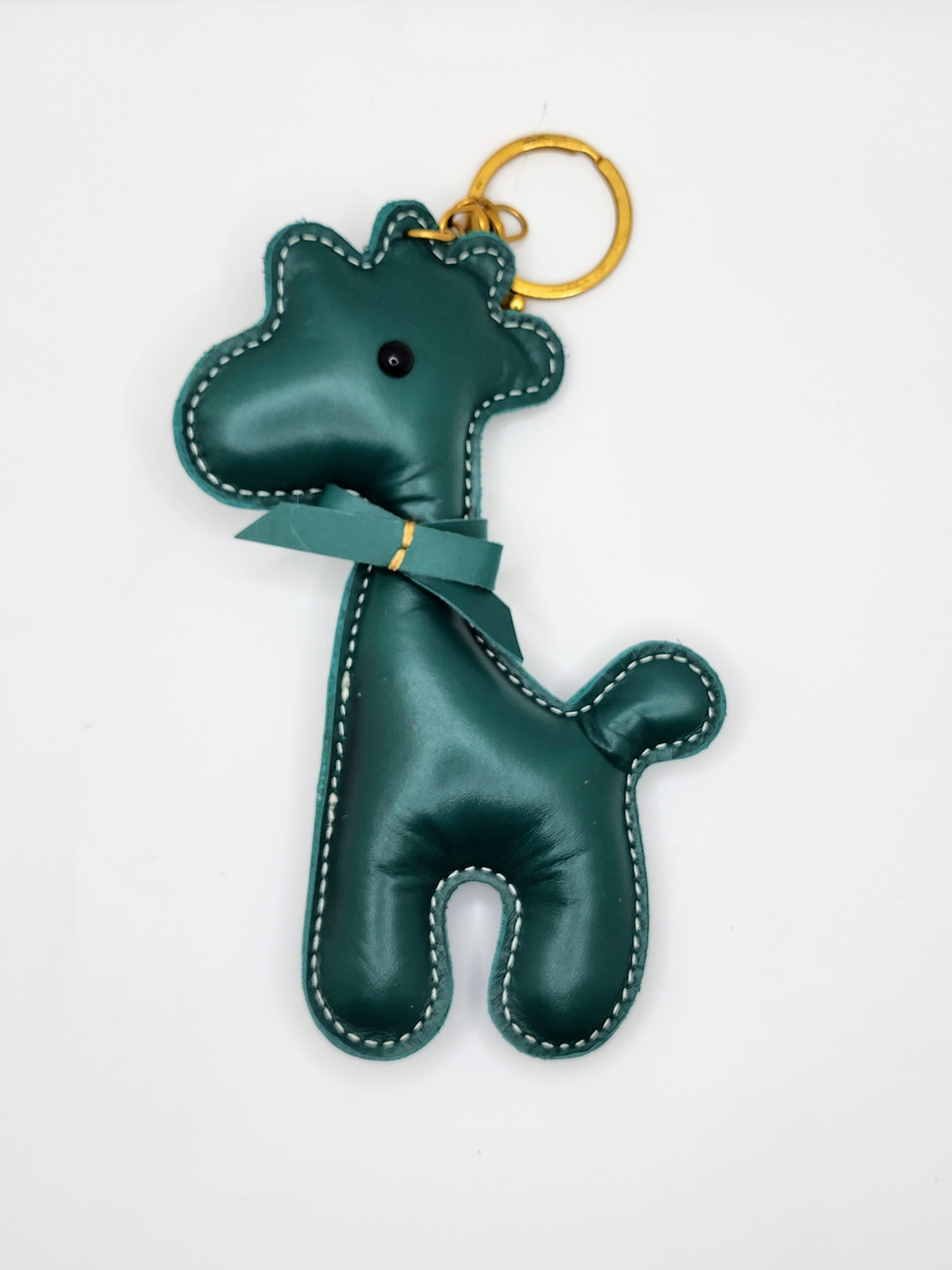 Premium Cowhide Leather Alpaca Pendant, Bohemian Style Accessory Charm for Women & Men