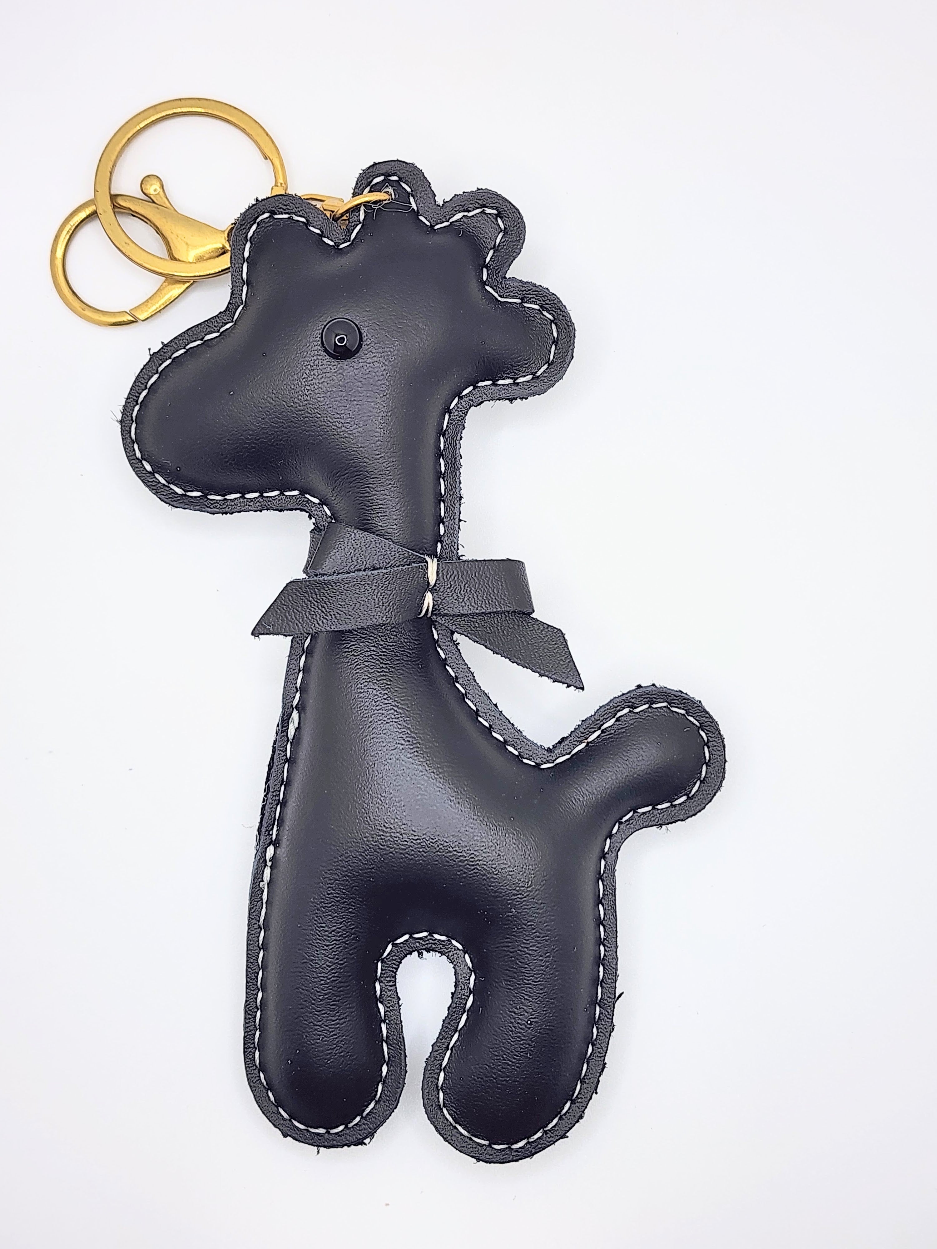 Premium Cowhide Leather Alpaca Pendant, Bohemian Style Accessory Charm for Women & Men