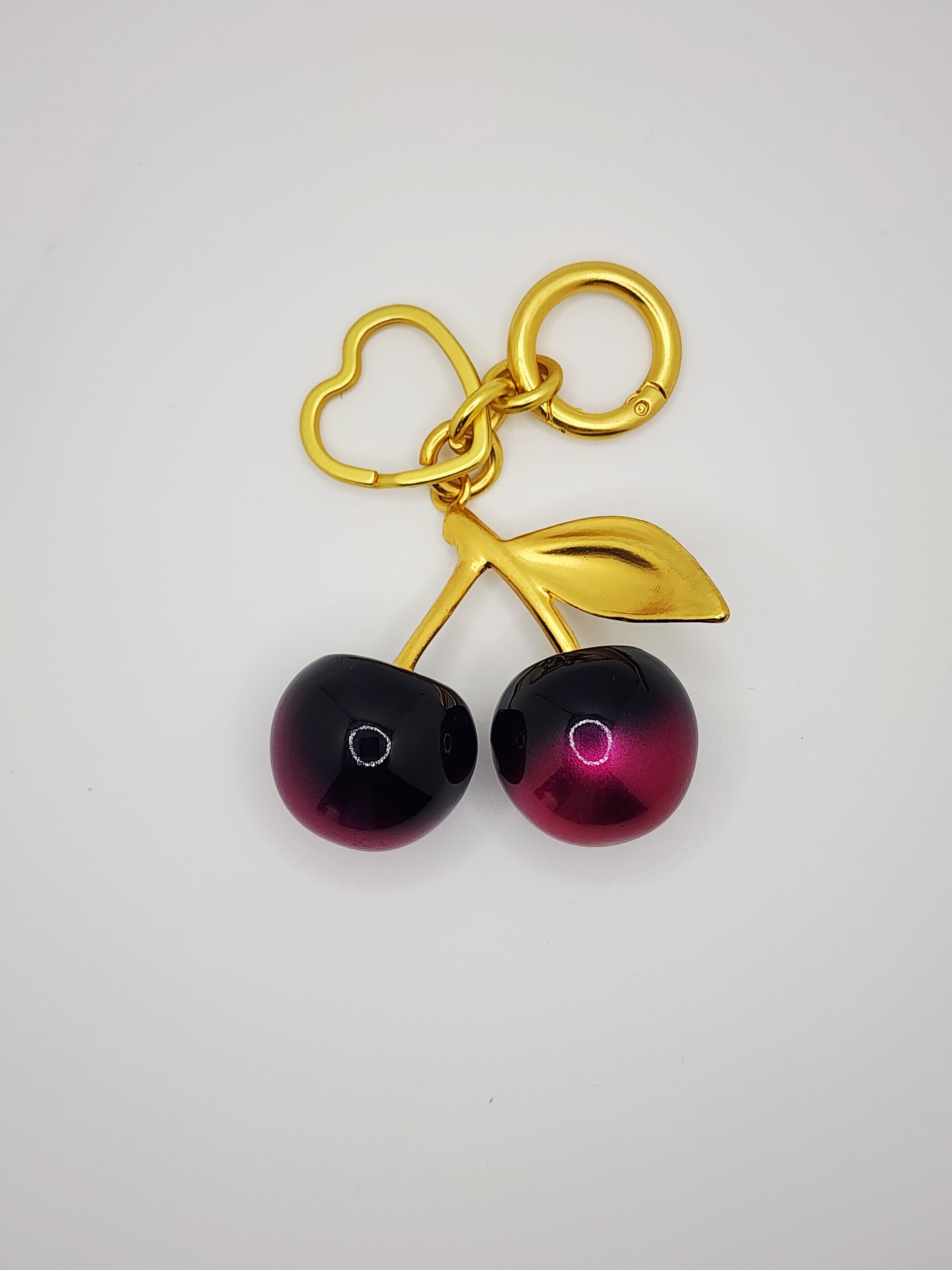 Ruby Noir Cherry Key Charm: Sweet Style