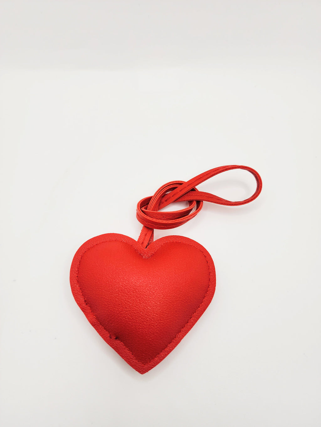 Puffy Leather Heart Charm