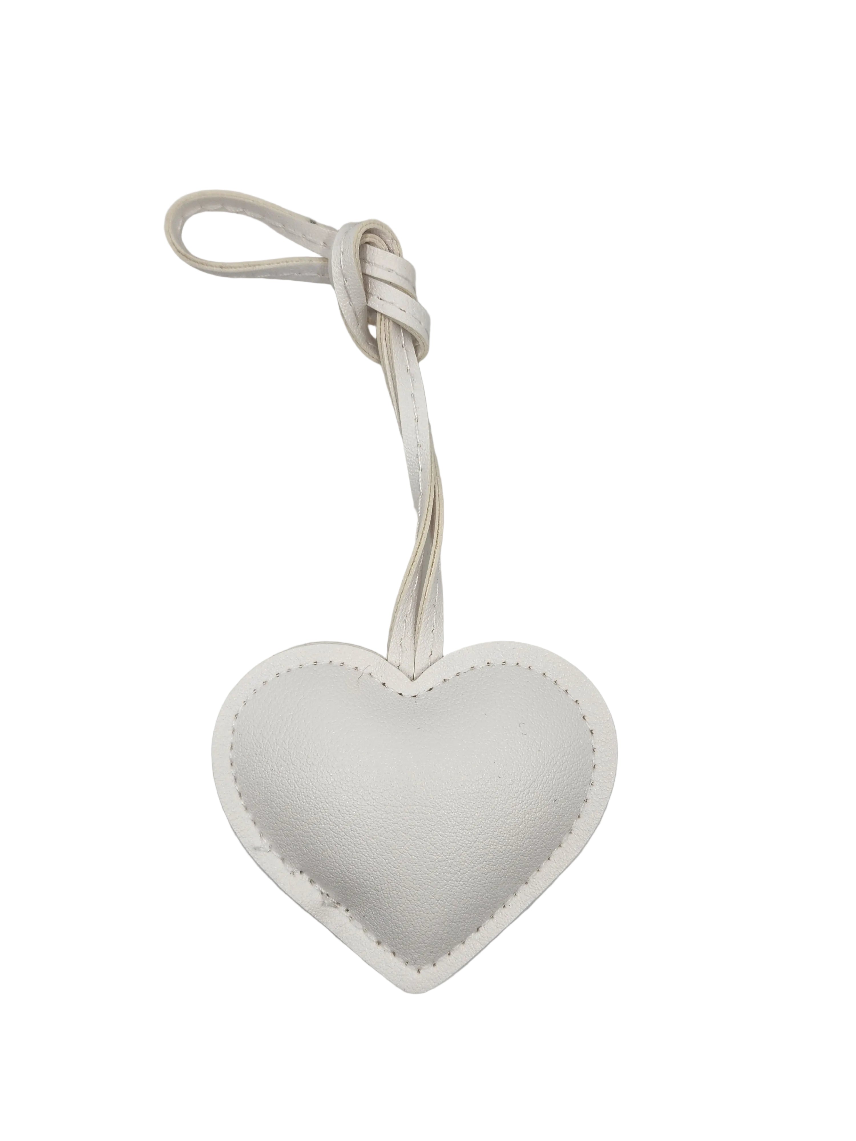 Puffy Leather Heart Charm