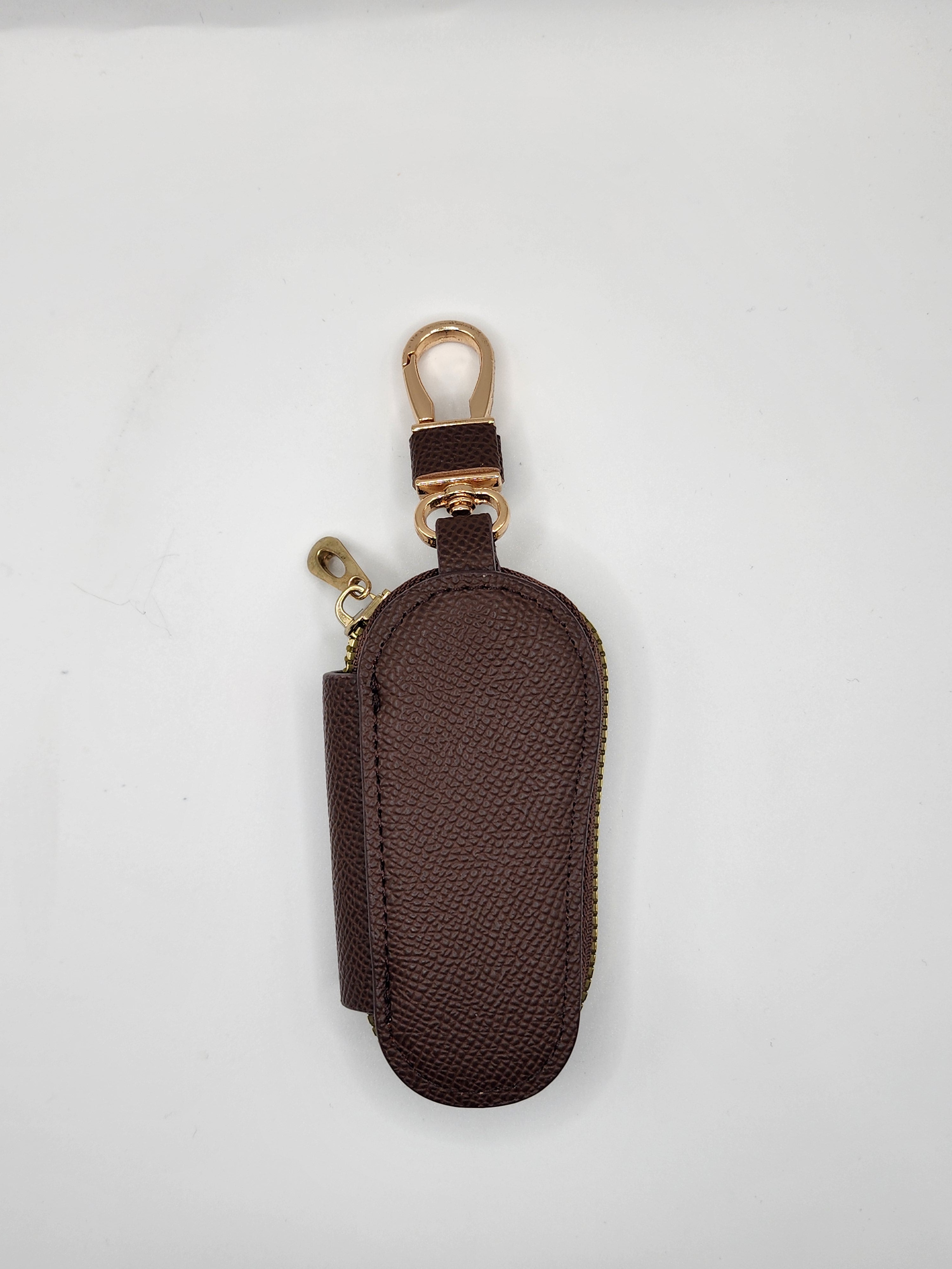 Premium Pebbled Leather Key Fob Pouch - Multi Colors