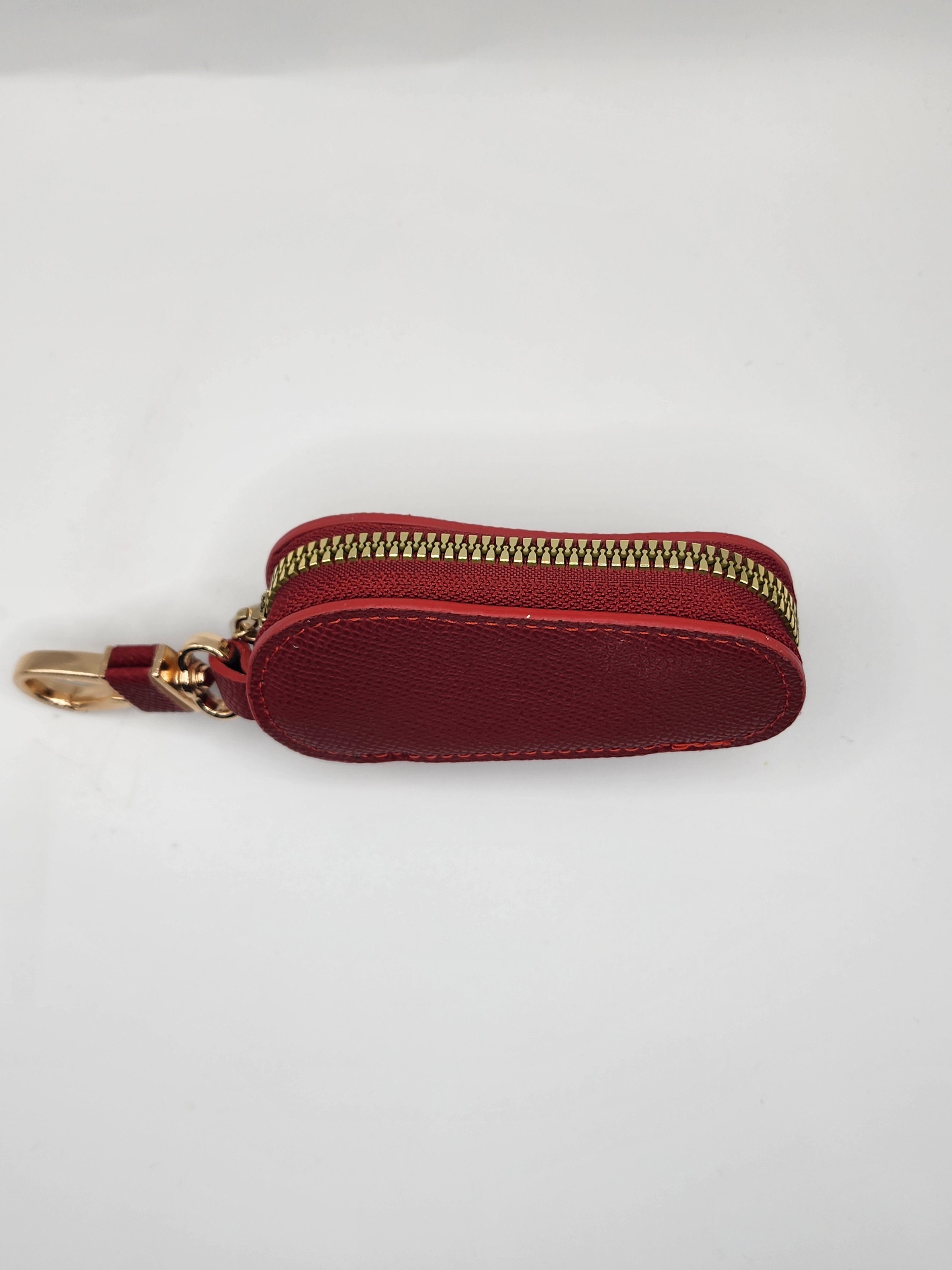 Premium Pebbled Leather Key Fob Pouch - Multi Colors