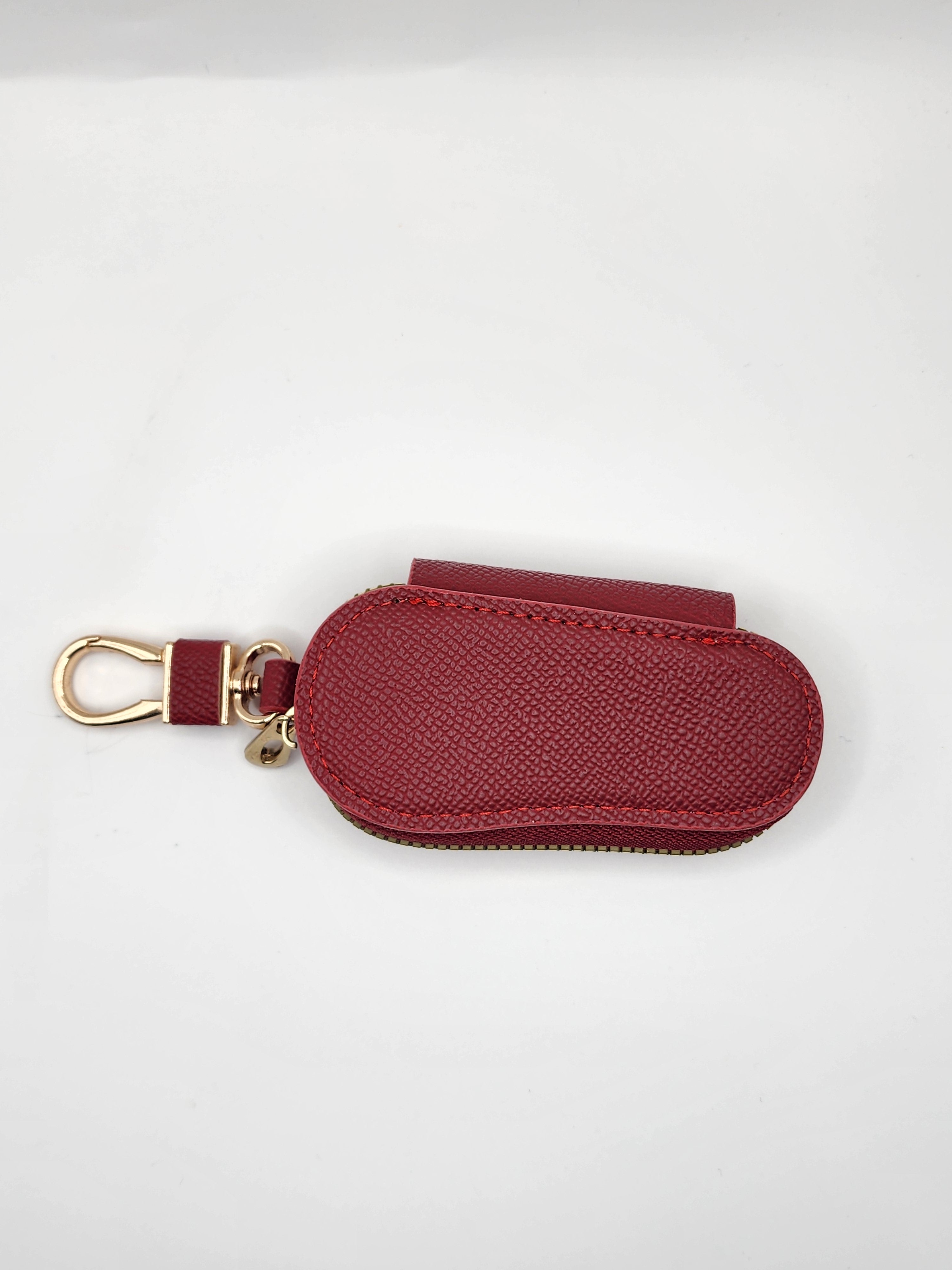 Premium Pebbled Leather Key Fob Pouch - Multi Colors