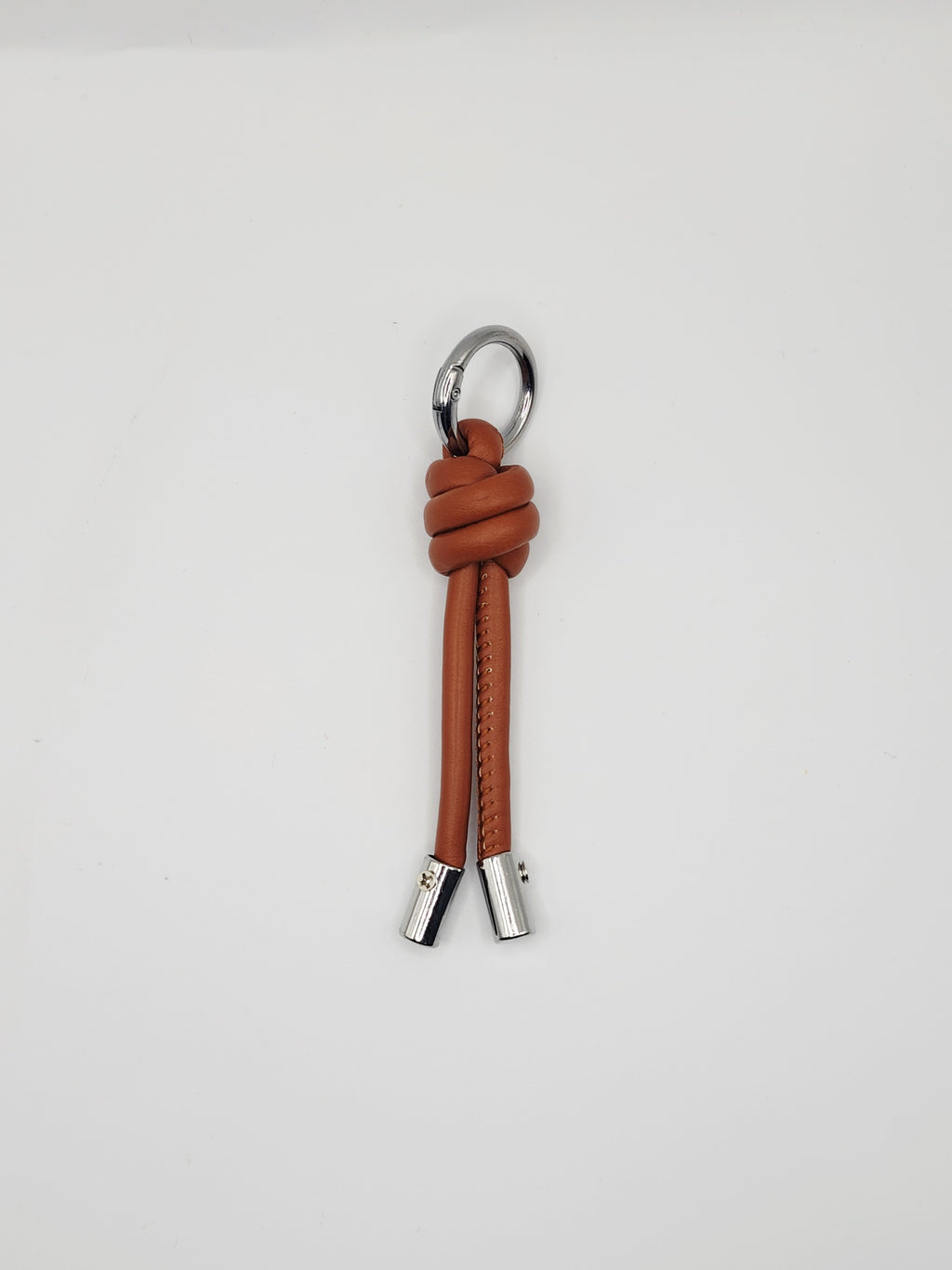 The Knot Cord Charm | Sleek Leather & Polished Chrome