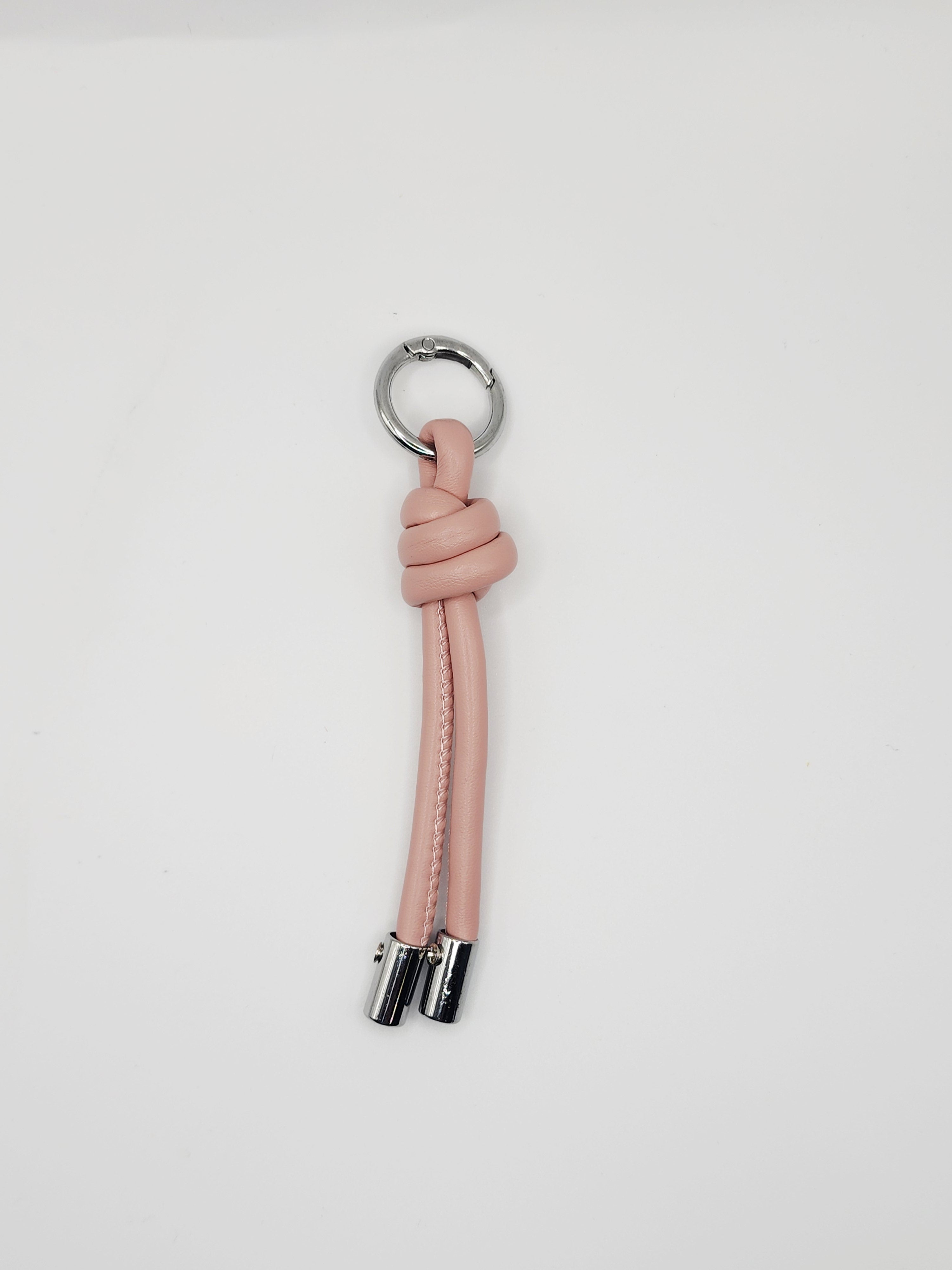 The Knot Cord Charm | Sleek Leather & Polished Chrome