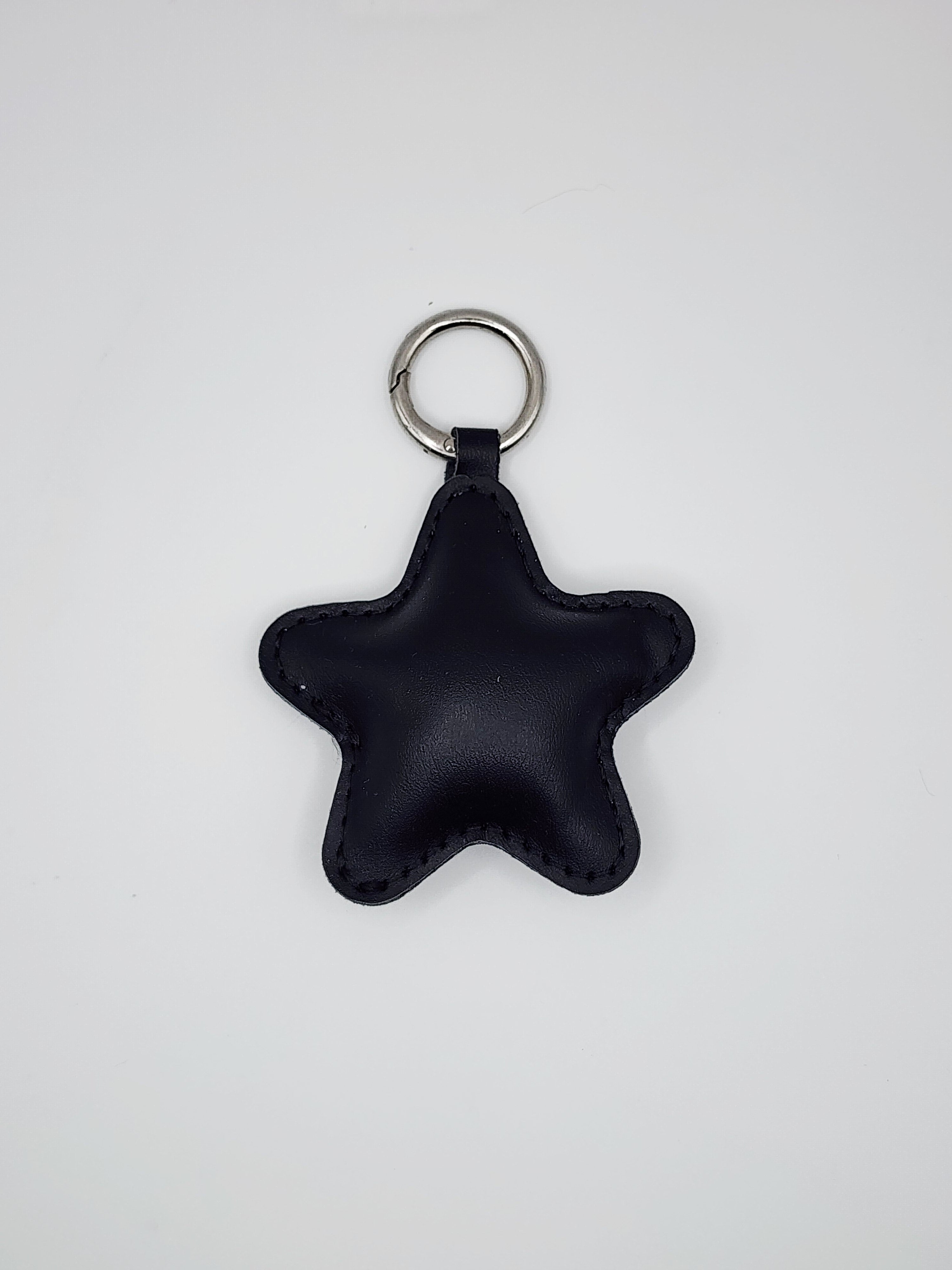Midnight Leather Star Charm