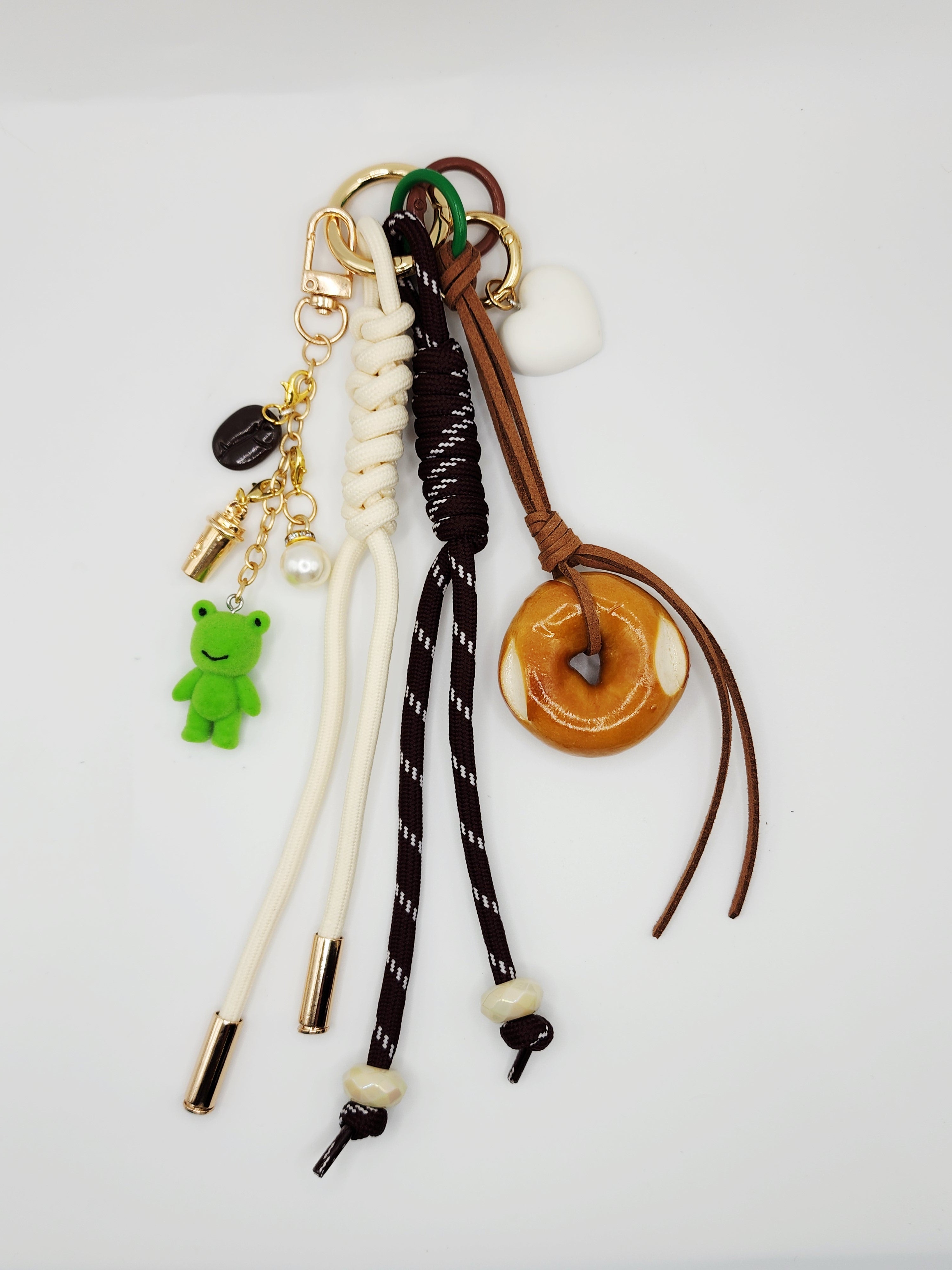 The Brew Buddies Collection | Barista Frog & Bagel Charm