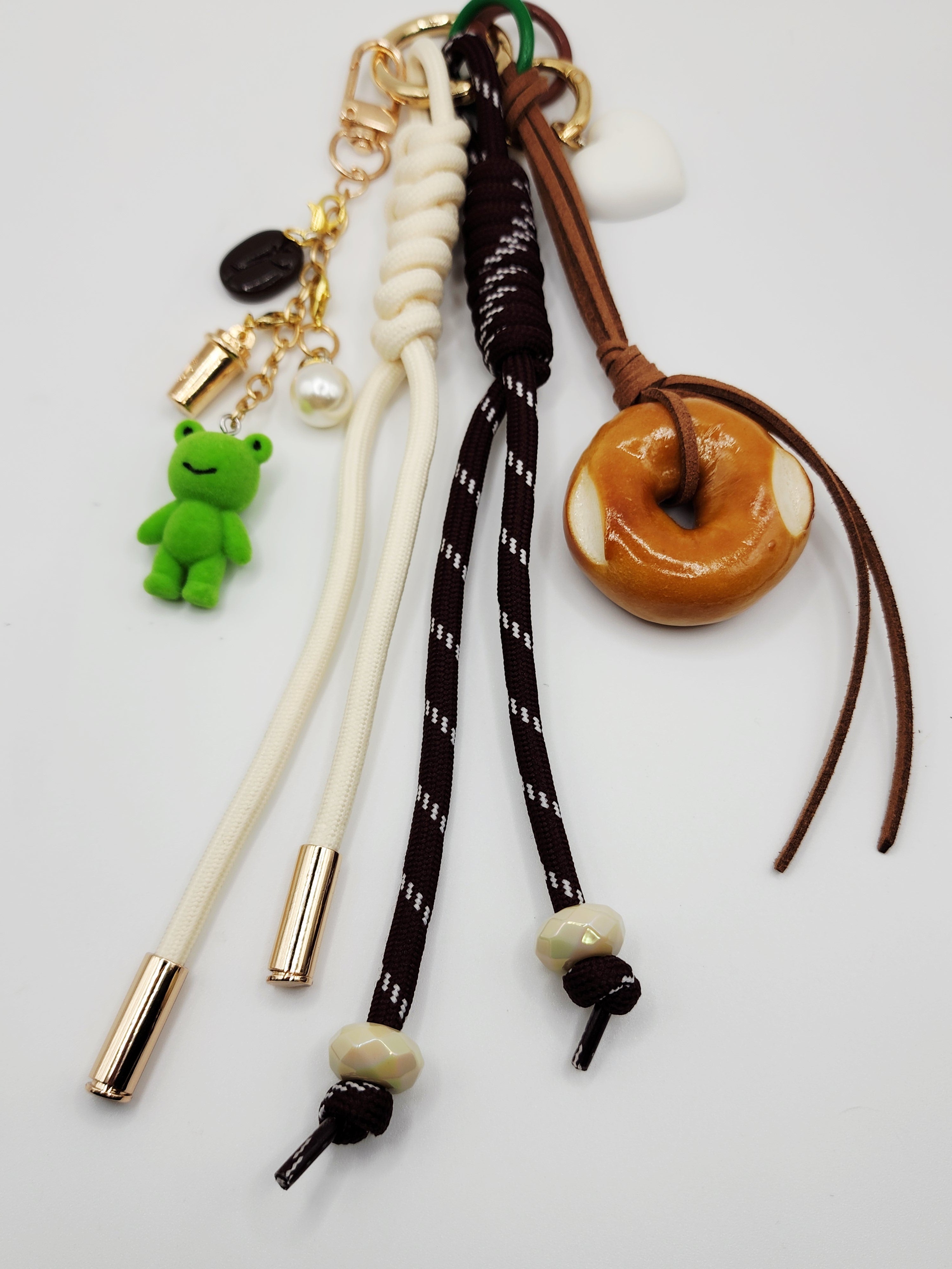 The Brew Buddies Collection | Barista Frog & Bagel Charm