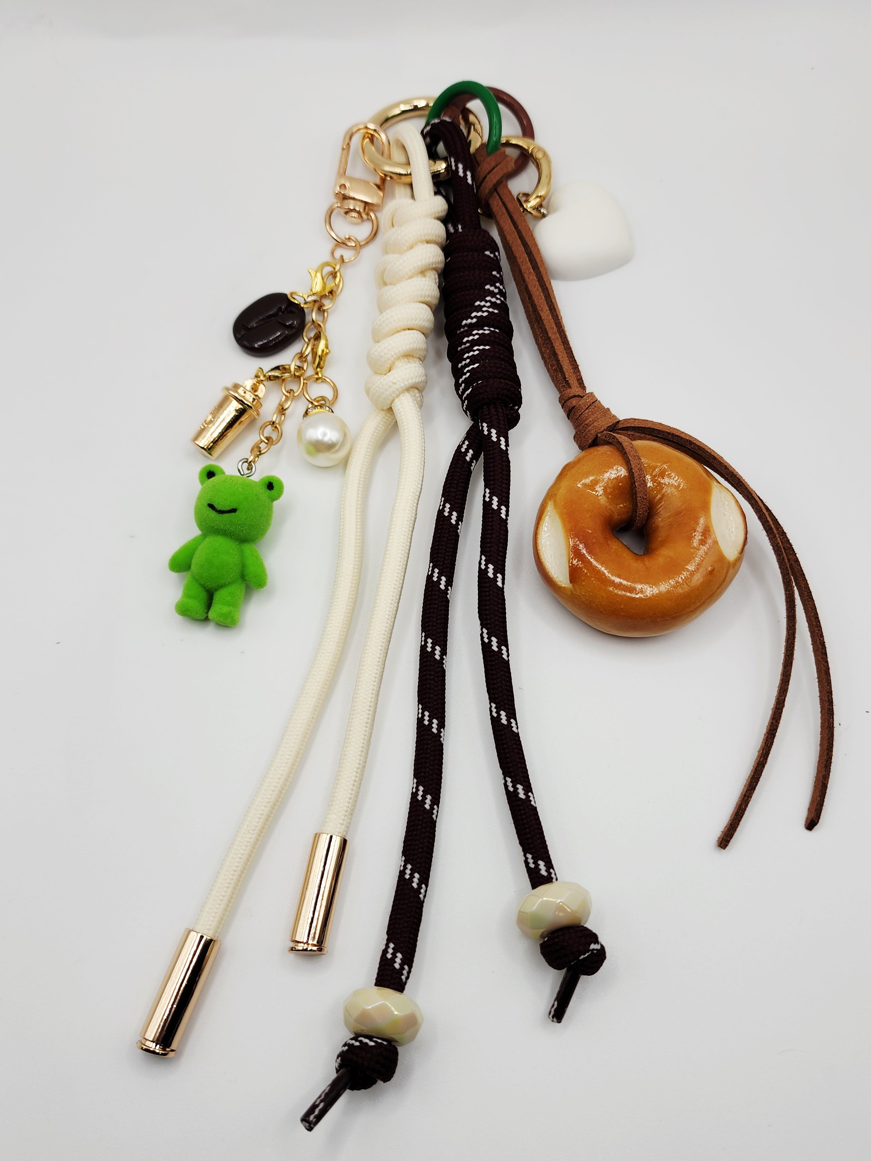 The Brew Buddies Collection | Barista Frog & Bagel Charm