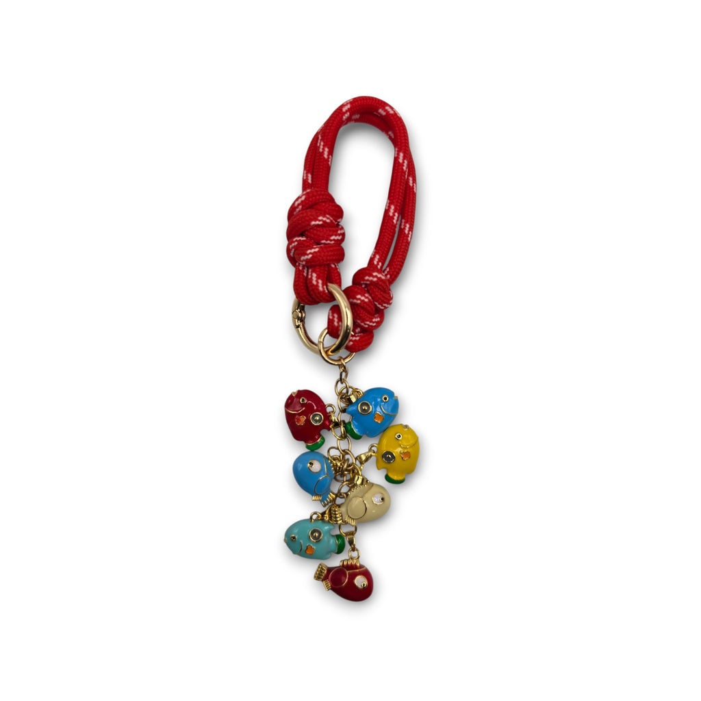 "School of Color" Enamel Fish Bag Charm | The Crimson Paracord