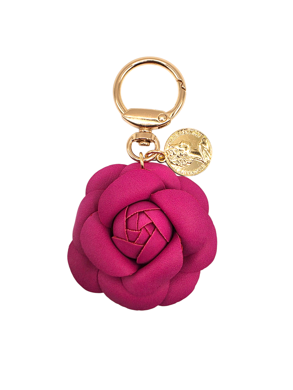 Personalized Leather Bag Charm and Keychain - Multi-Color