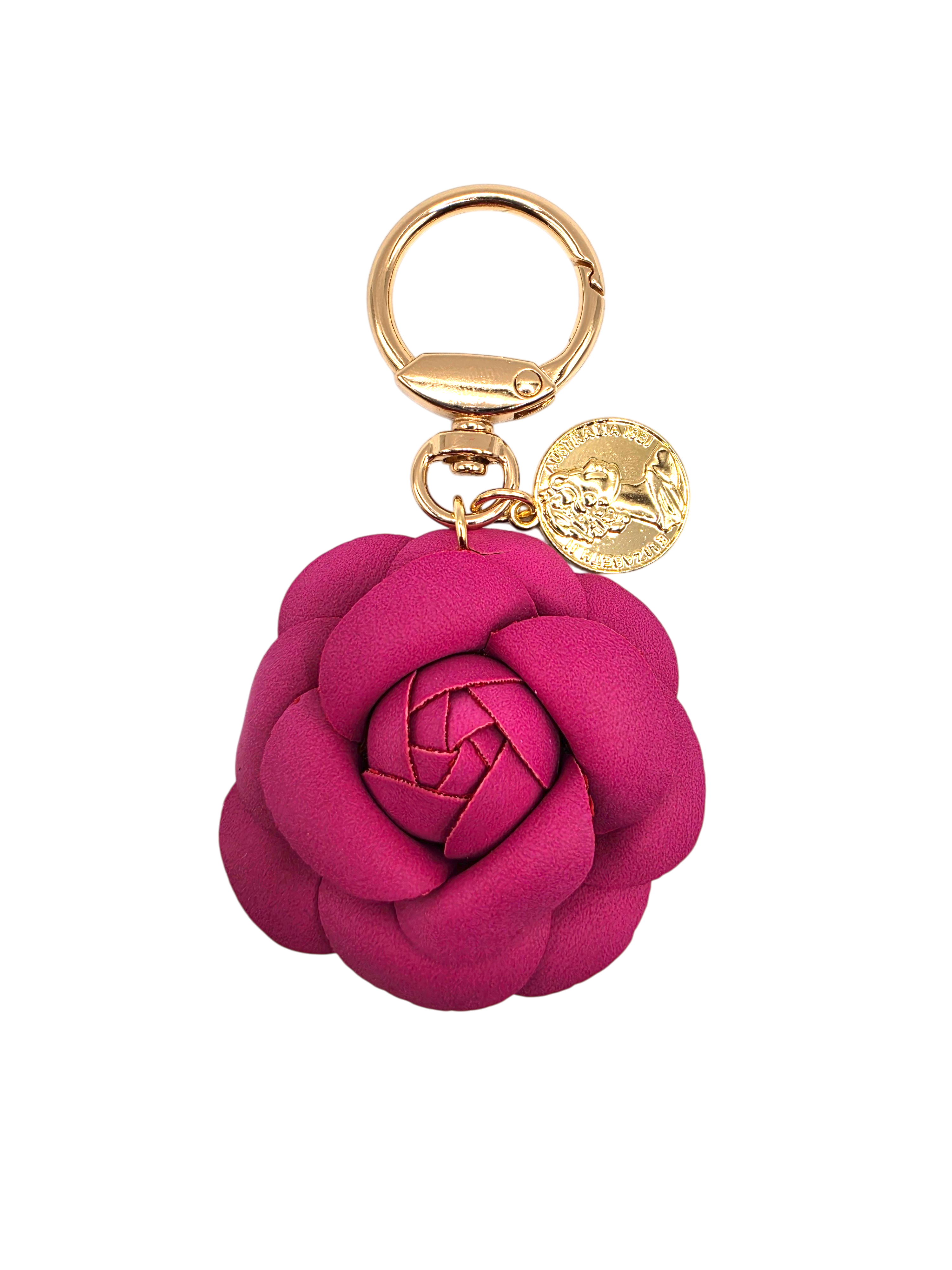 Personalized Leather Bag Charm and Keychain - Multi-Color