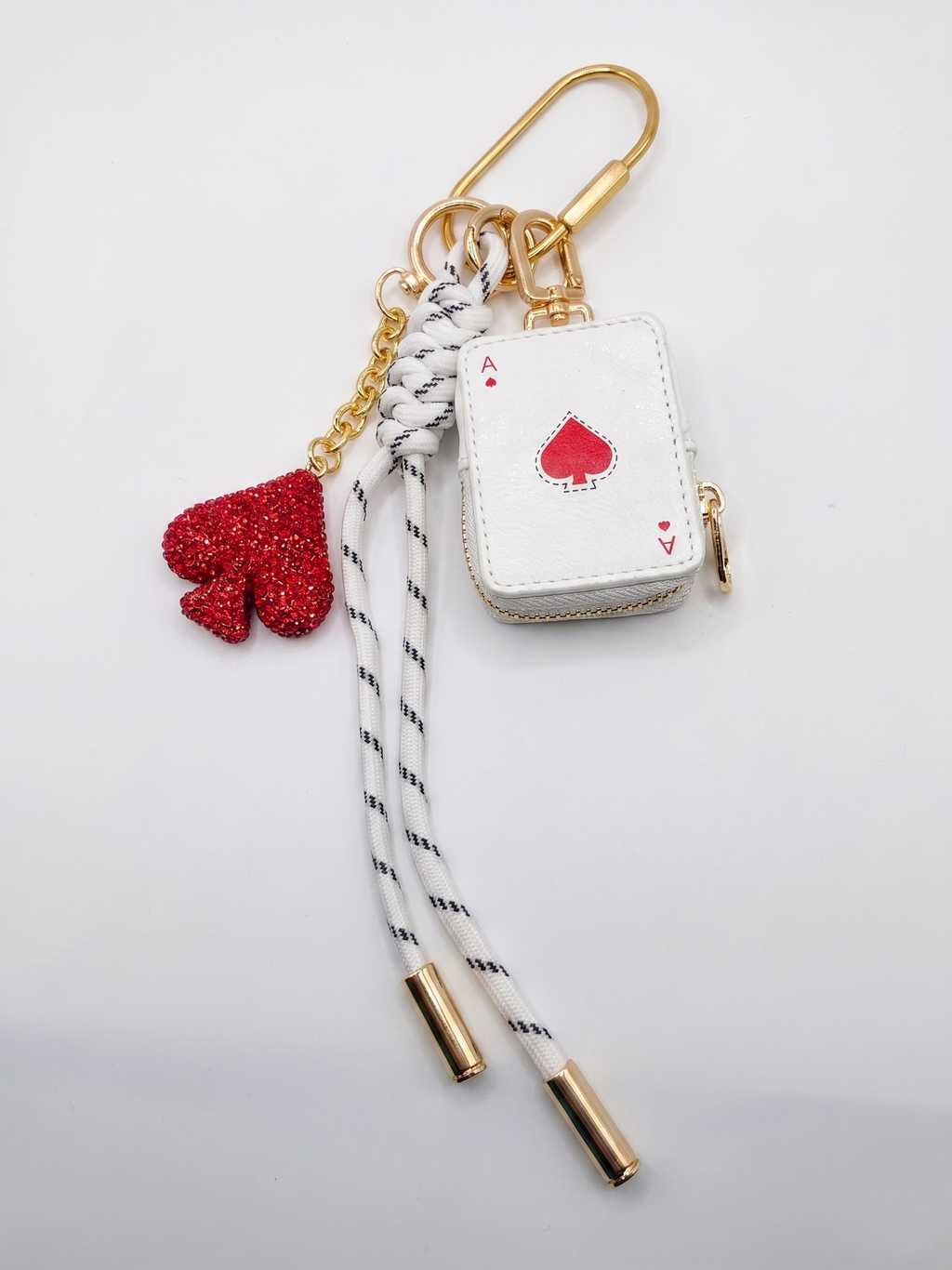 Maximalist "Ace of Spades" Bag Charm Stack