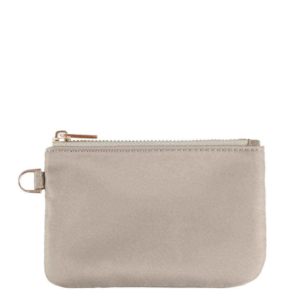 Almond Cream Zipper Pouch