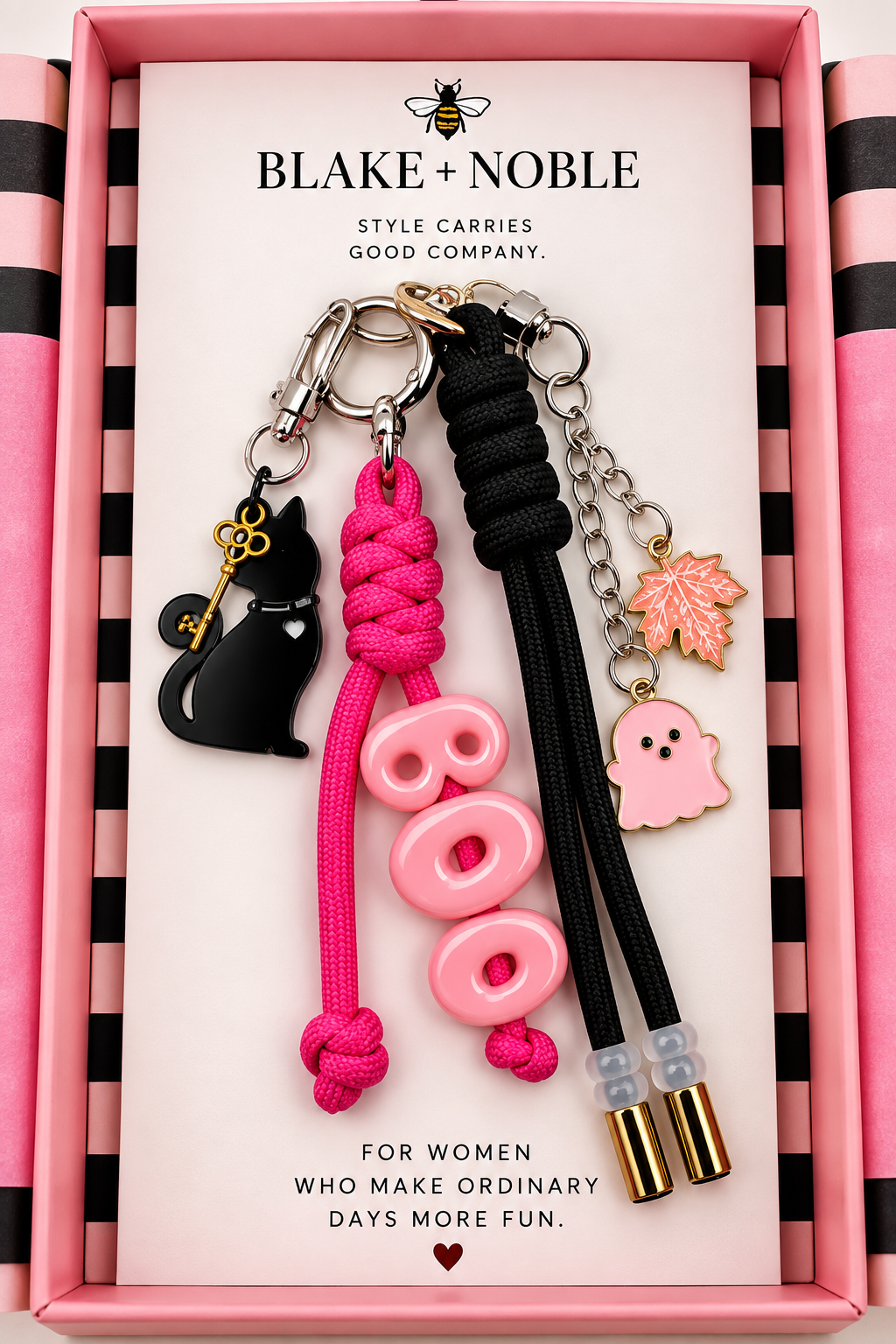 Midnight Manor Key Bag Charm Stack