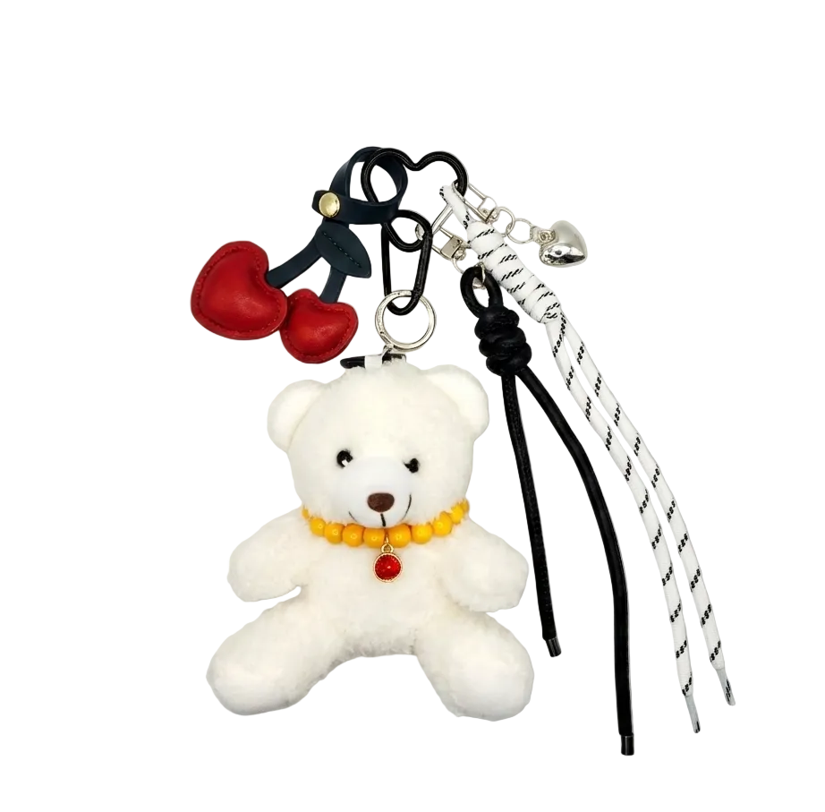 Cherry Pop Plushie Bag Charm Stack
