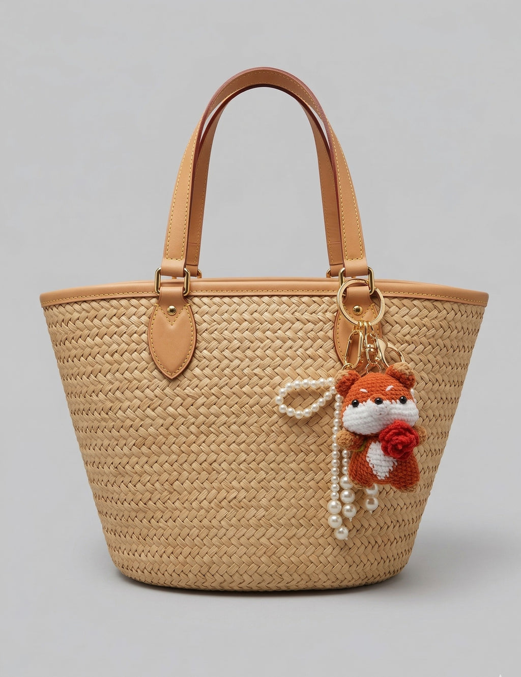 Personalized Crochet Fox Charm