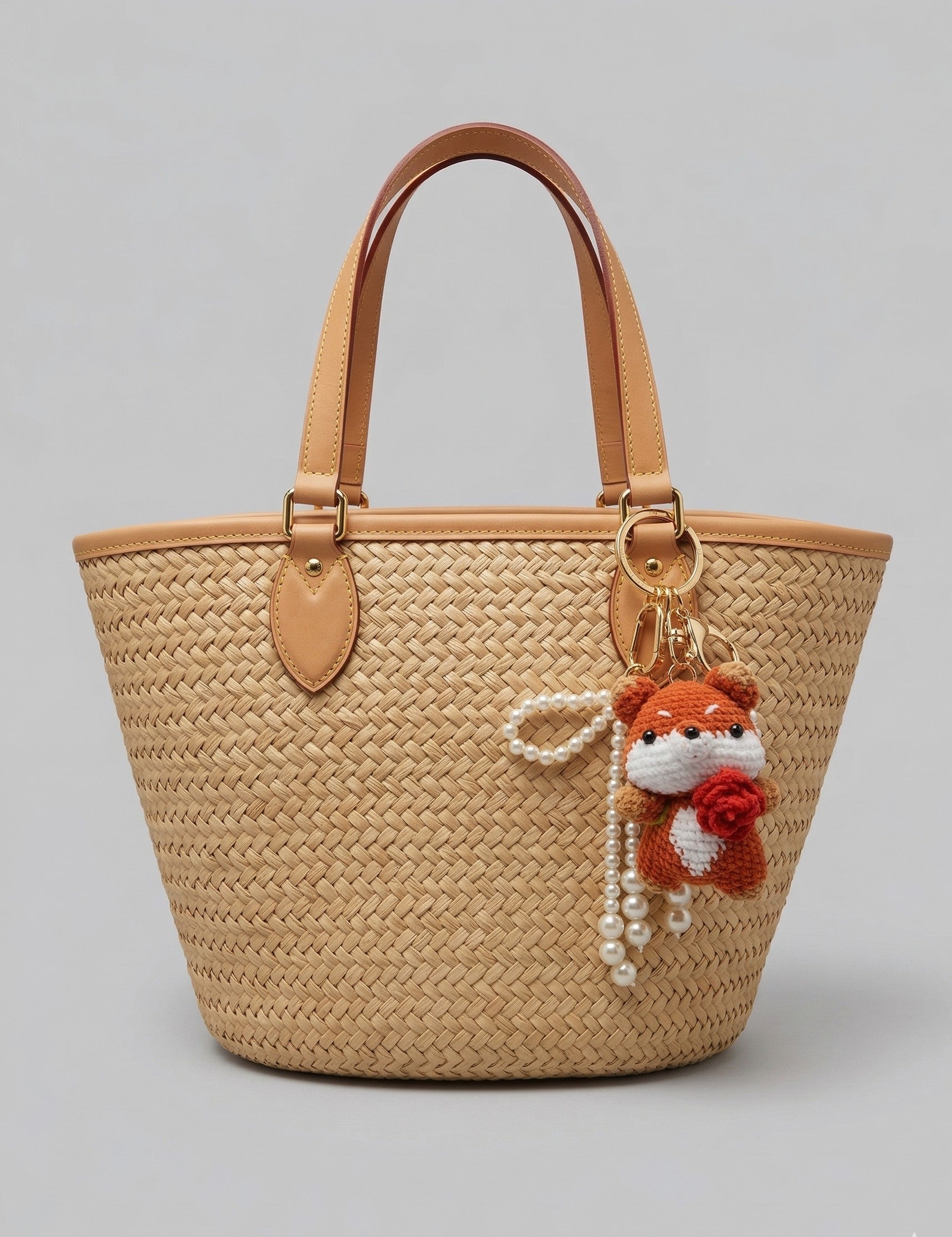 Personalized Crochet Fox Charm