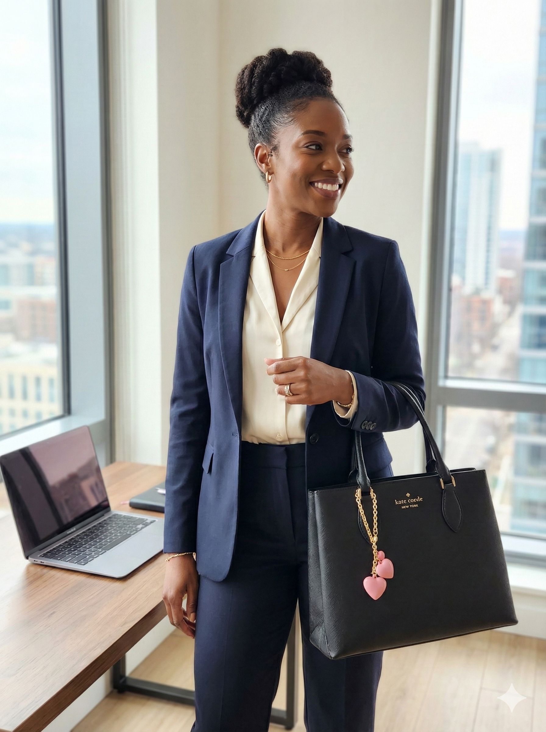 Puffy Triple Heart Bag Chain