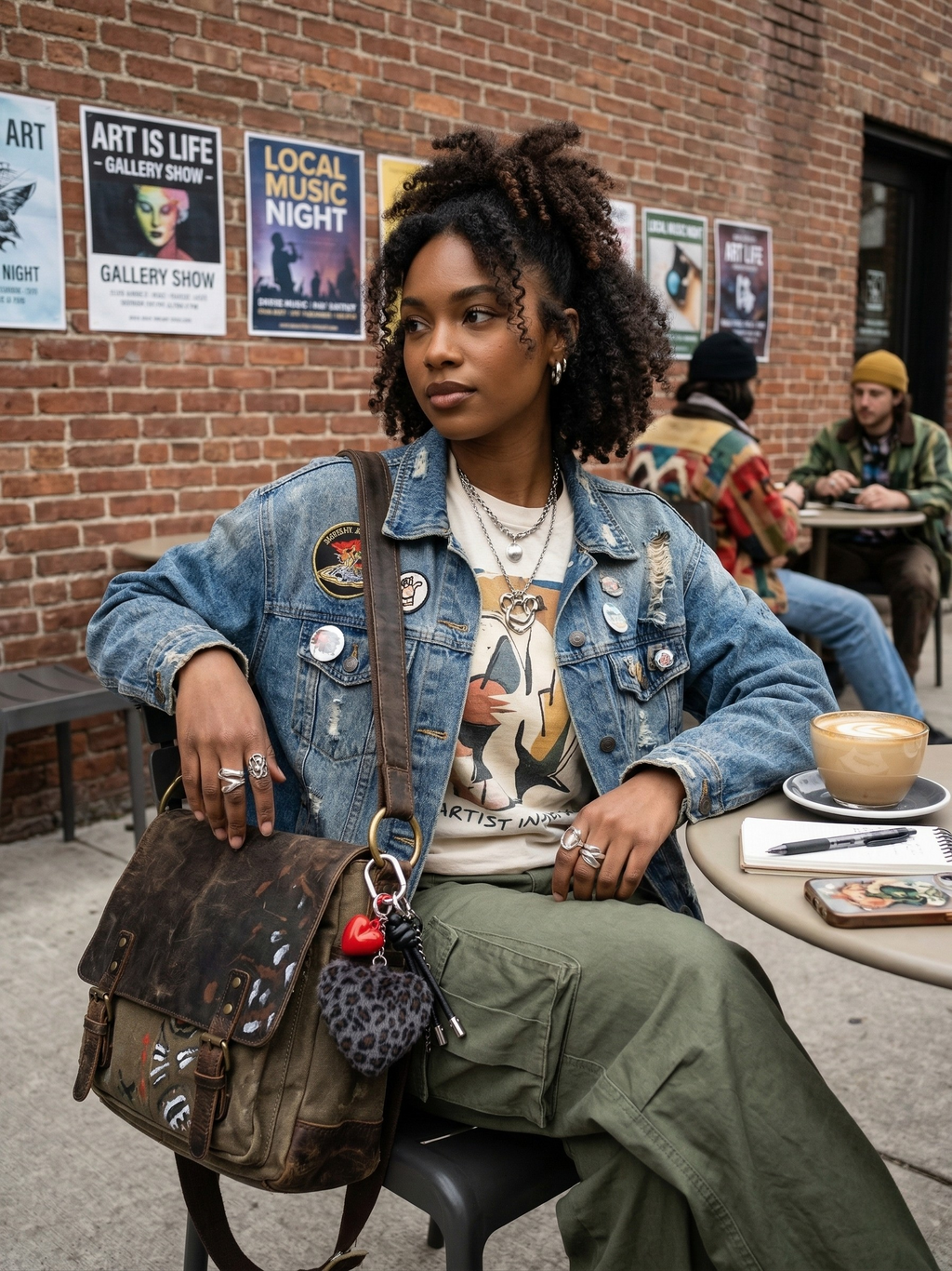 Fluffy Leopard Heart Charm
