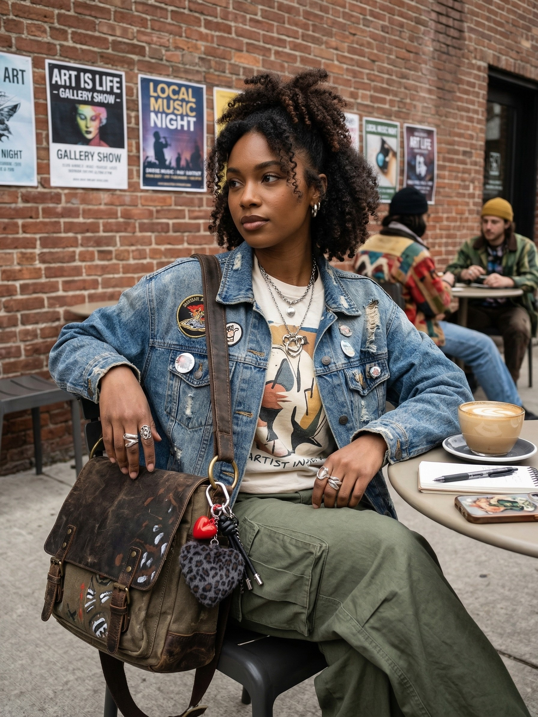 Fluffy Leopard Heart Charm