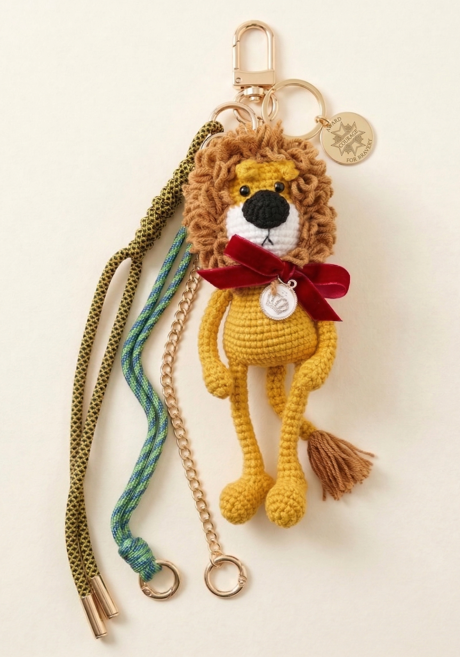 Custom Crochet Lion Bag Charm