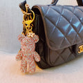 Twinkle Teddy Luxe Bag Charm – Pink Crystal Bear