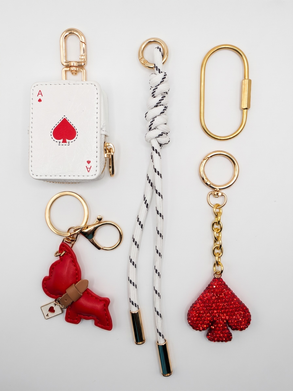 Maximalist "Ace of Spades" Bag Charm Stack
