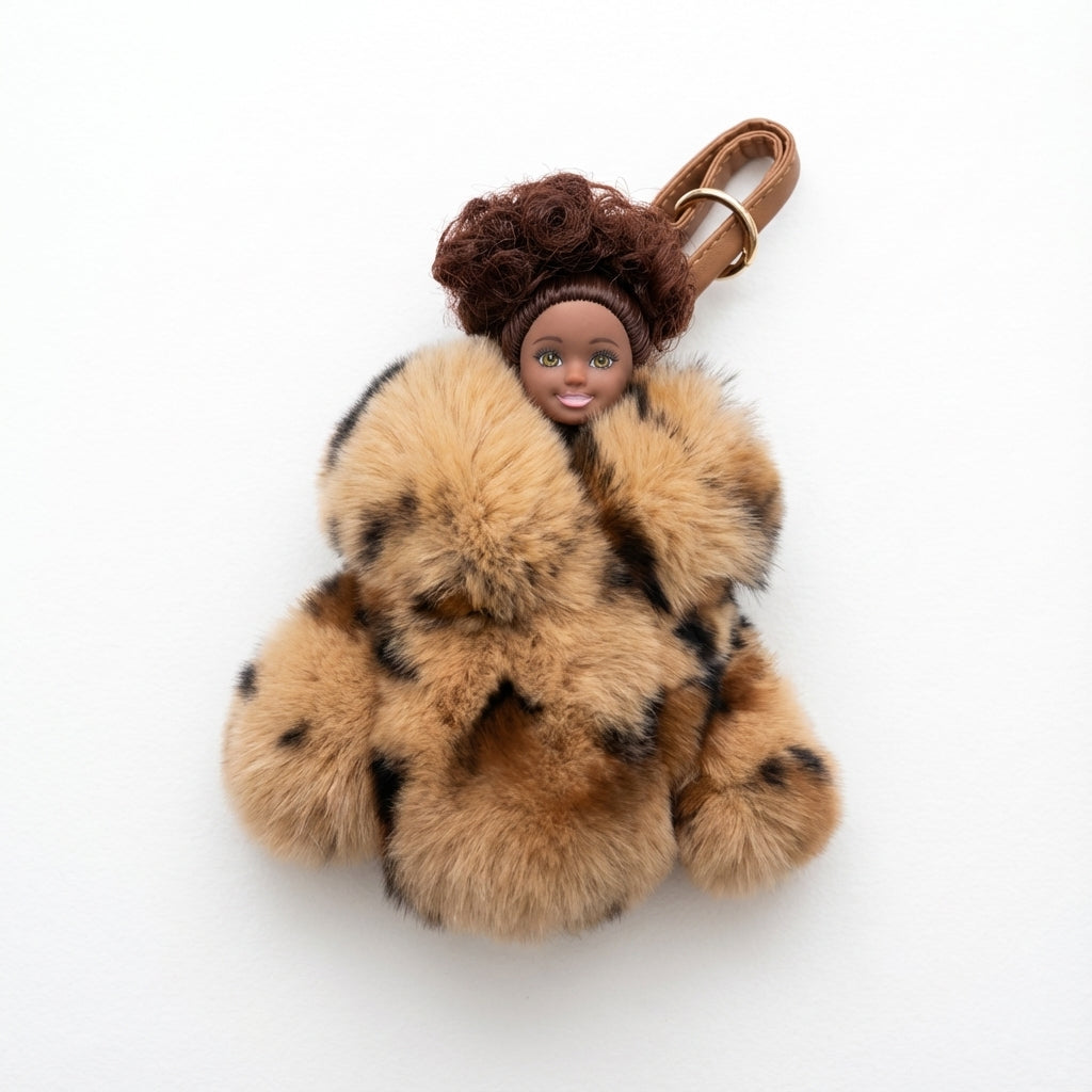 Kelli Dolls: Luxury Collectible Doll Bag Charm - Leopard