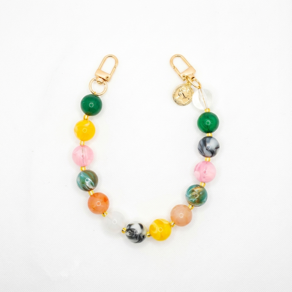 Vivian Luxe Wristlet: Custom Phone & Bag Chain Multi Colors