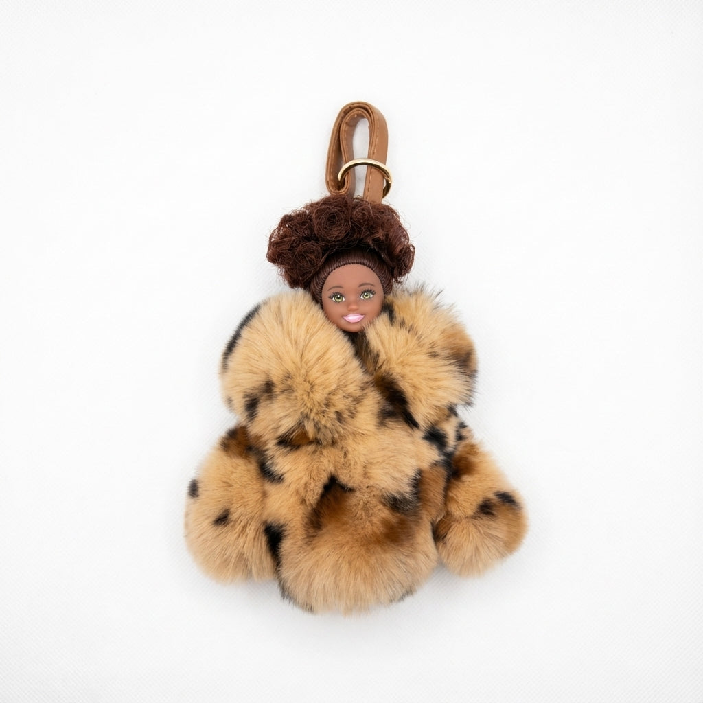 Kelli Dolls: Luxury Collectible Doll Bag Charm - Leopard