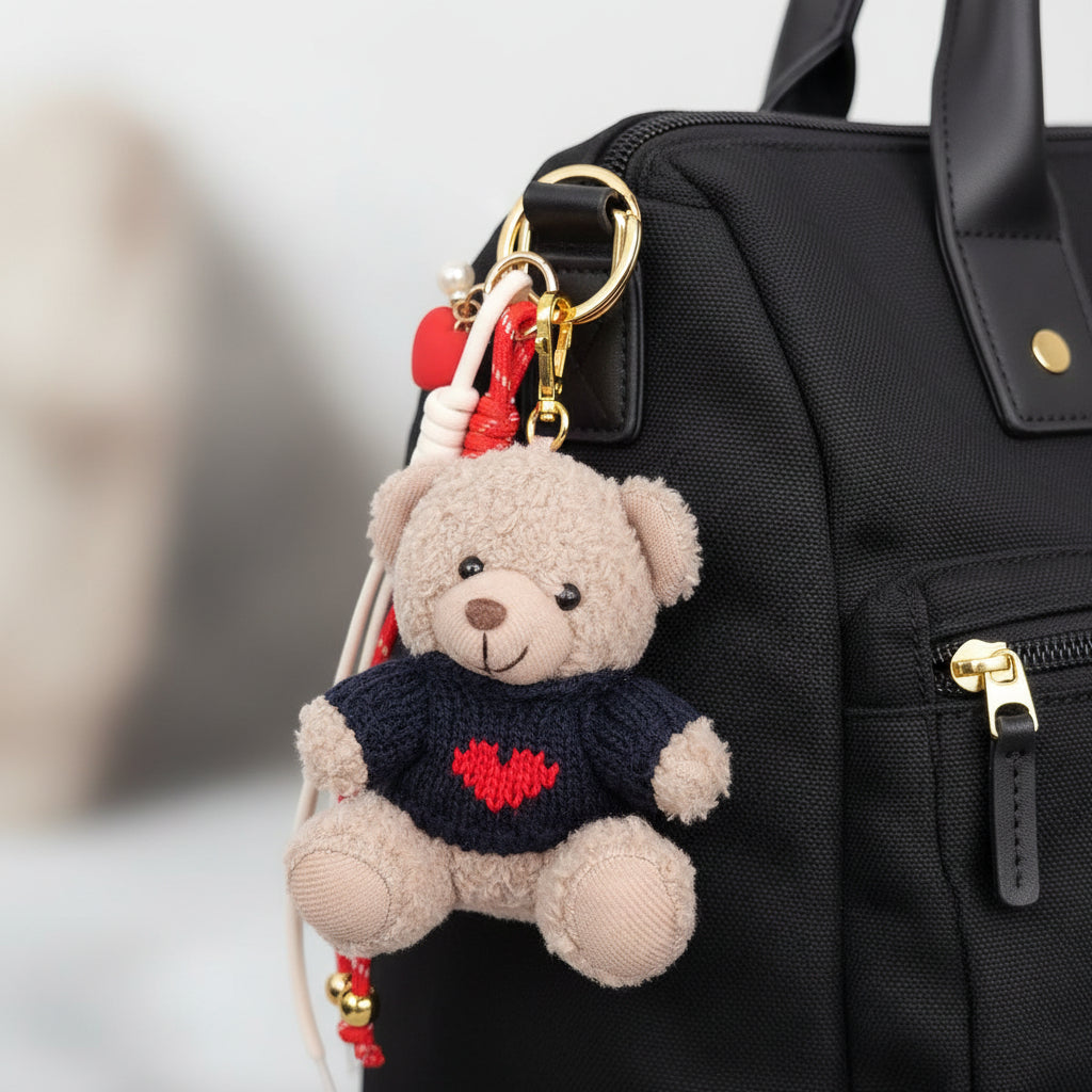 Love Bear Plush Bag Charm Stack