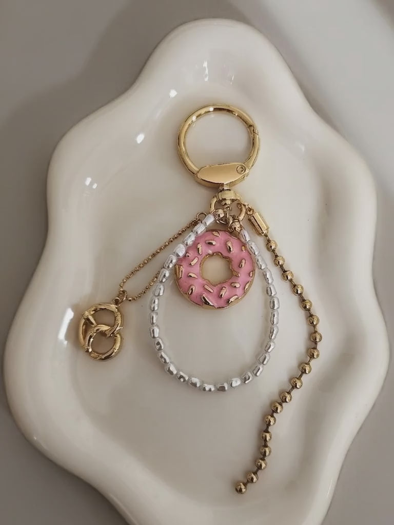 Donut & Pretzel Key Chain