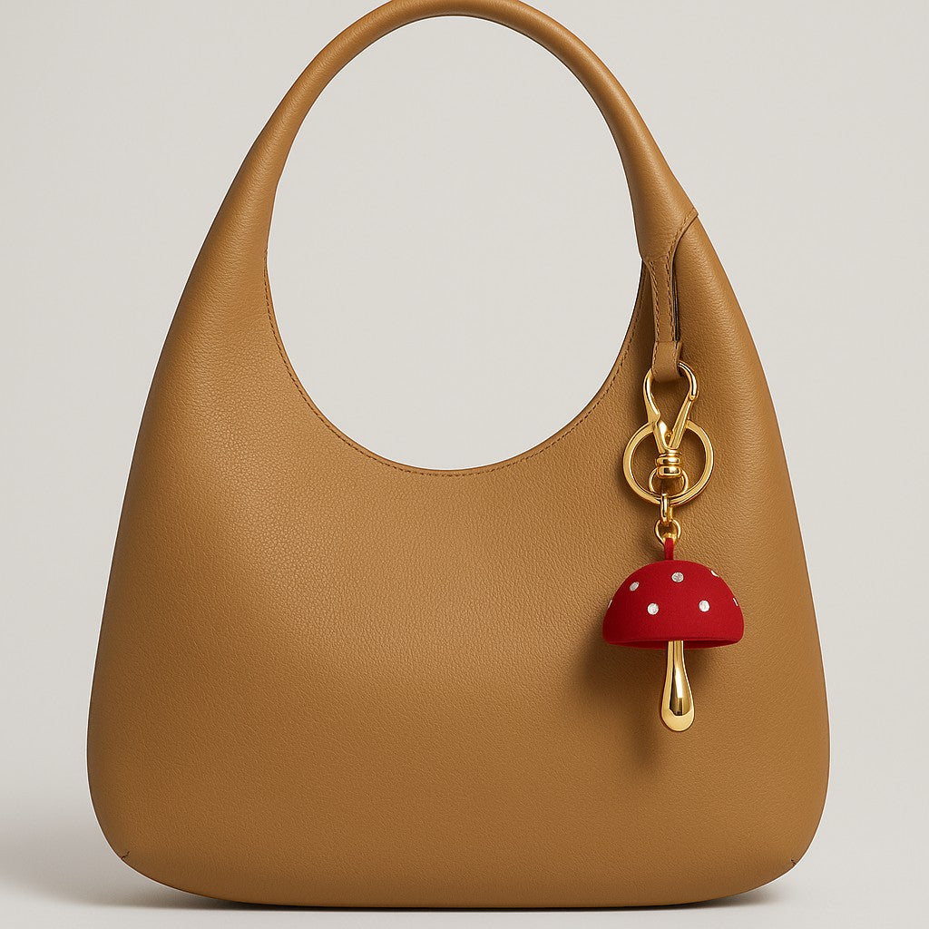 Rhinestone Mushroom Charm