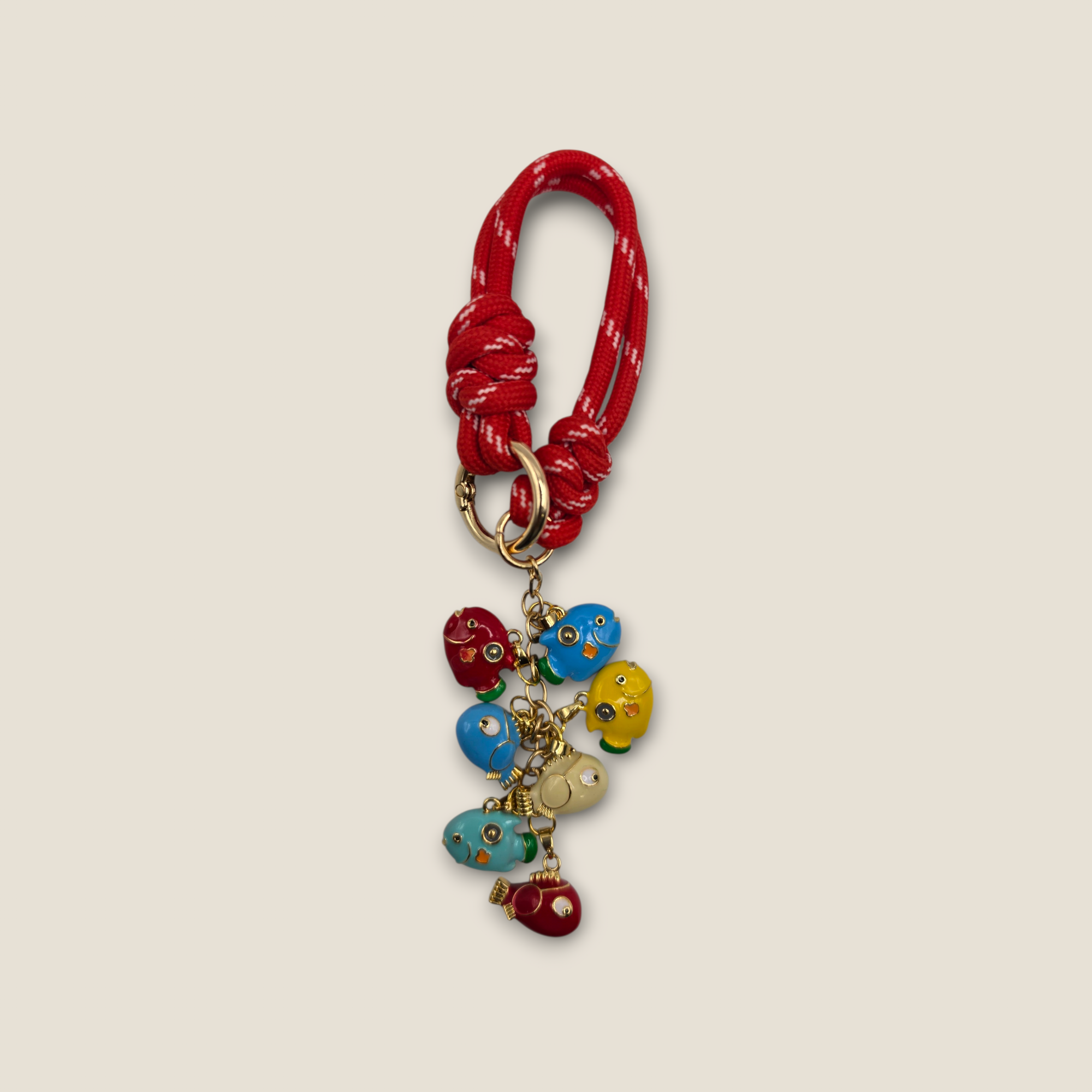 "School of Color" Enamel Fish Bag Charm | The Crimson Paracord